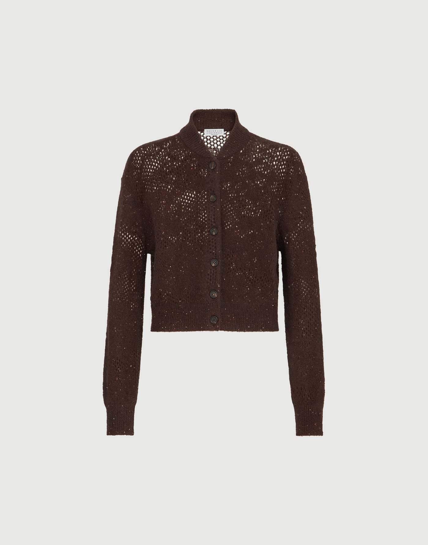 Lace flowers cardigan Brown Woman - Brunello Cucinelli