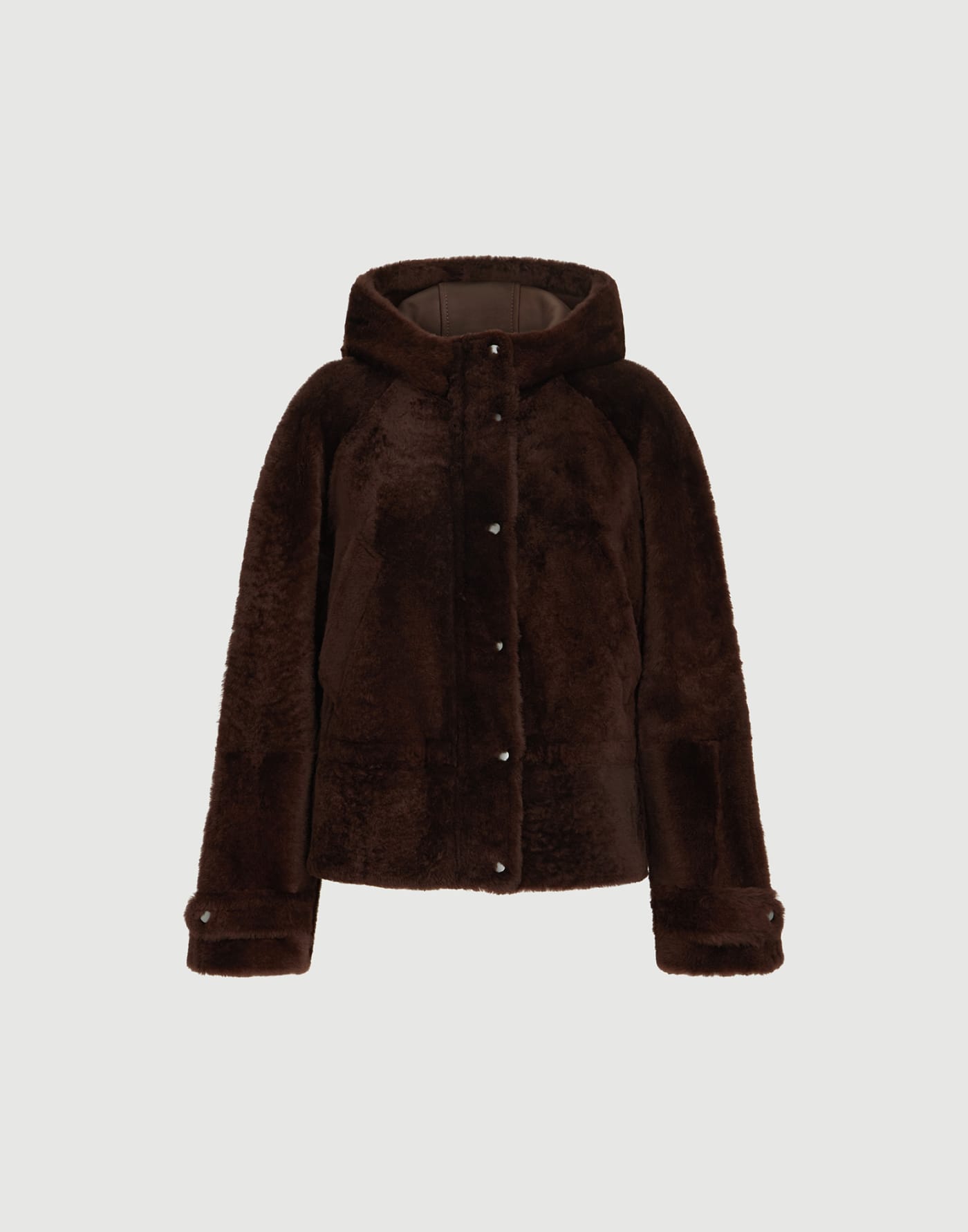 Shearling outerwear Brown Gianduia Woman - Brunello Cucinelli