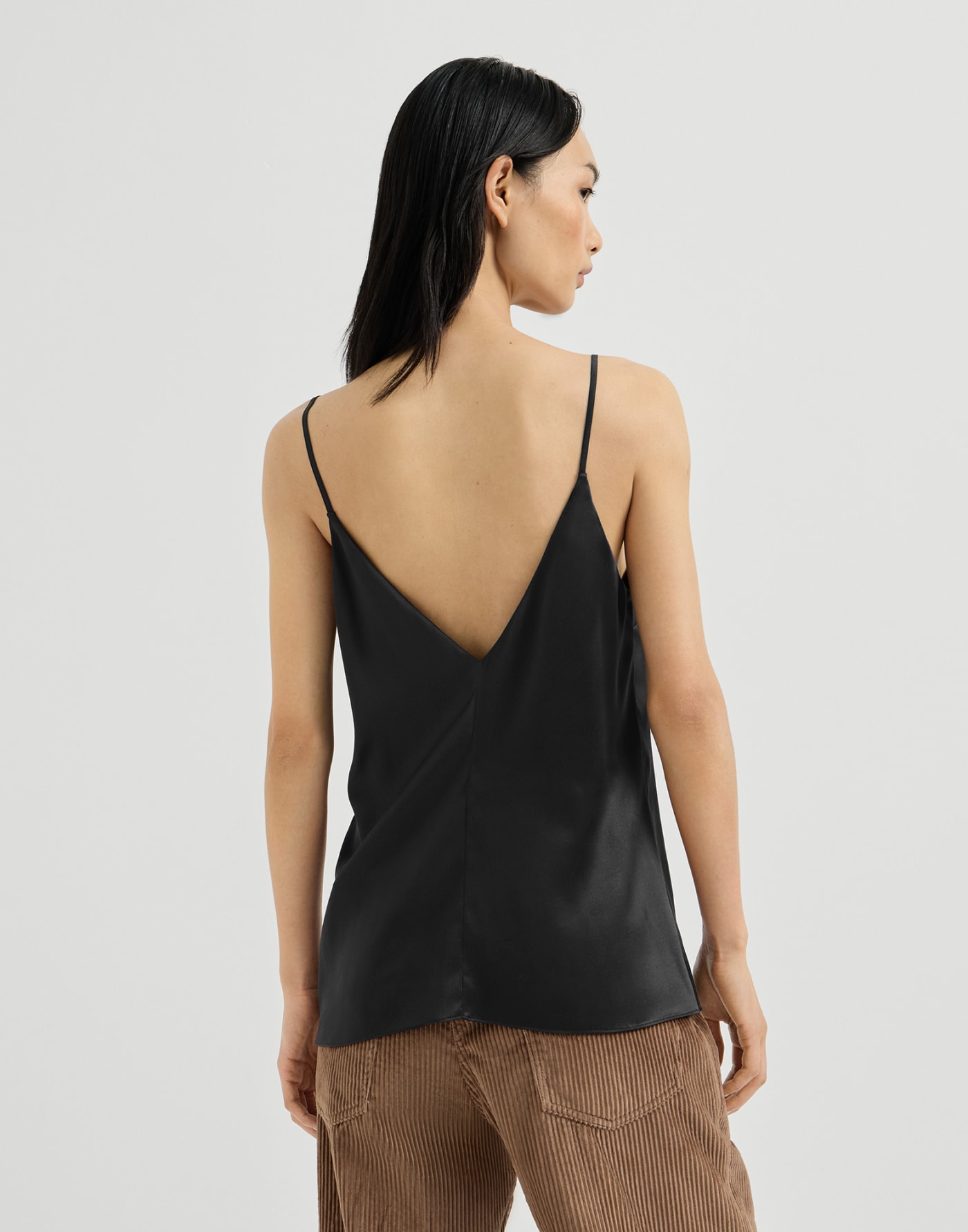 Stretch silk satin camisole Black Woman - Brunello Cucinelli