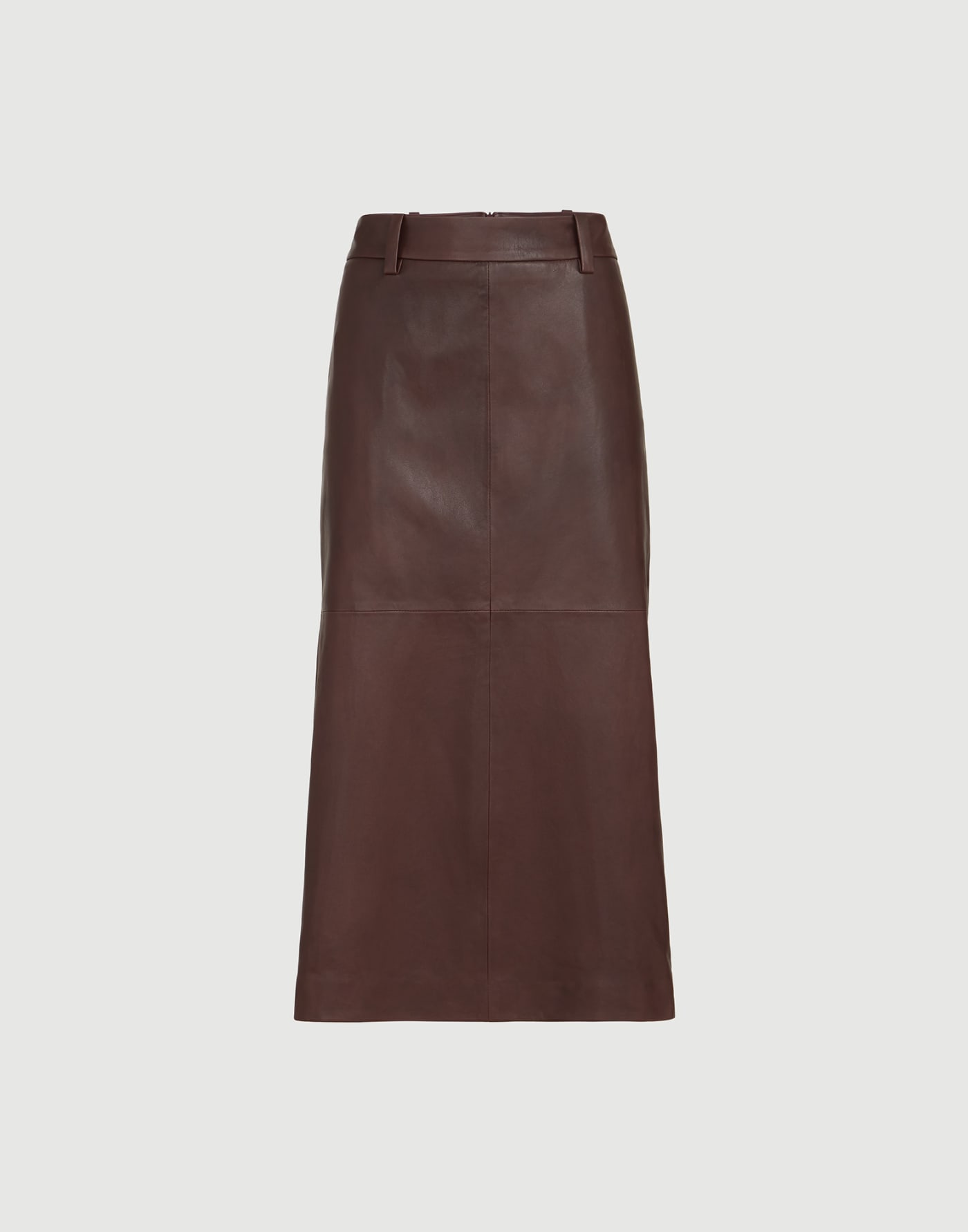 Polished nappa leather pencil skirt Burgundy Woman - Brunello Cucinelli