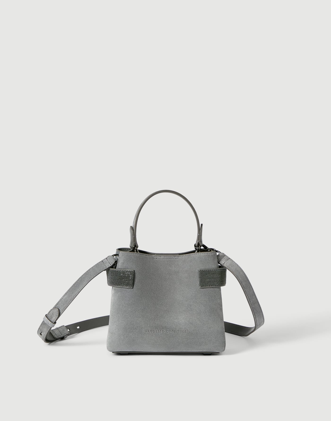 Small Top-Handle Essence bag Stone Grey Woman - Brunello Cucinelli