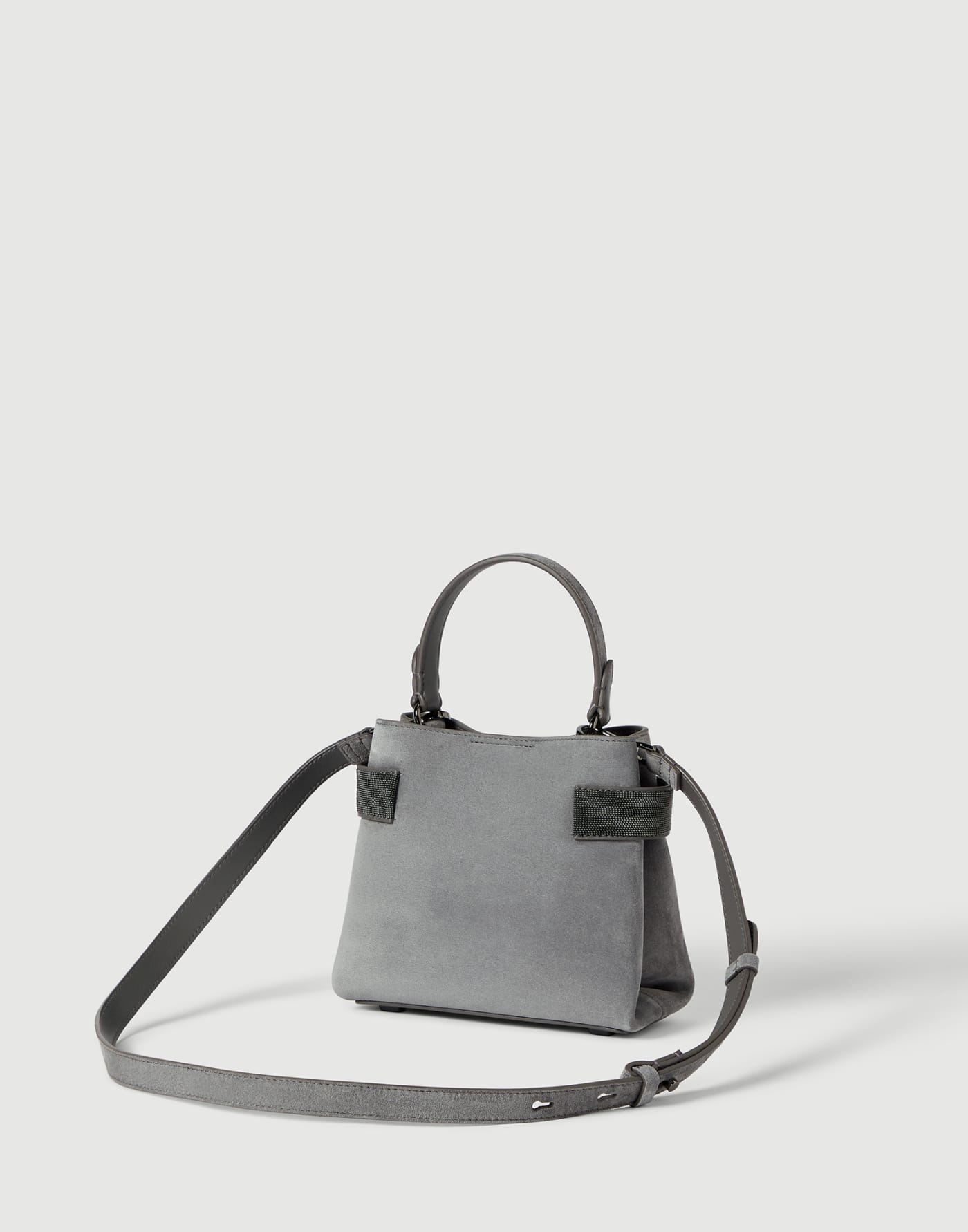 Small Top-Handle Essence bag Stone Grey Woman - Brunello Cucinelli