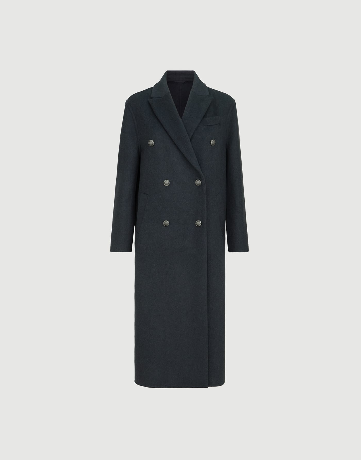 Handgearbeiteter Mantel Blau Damen - Brunello Cucinelli