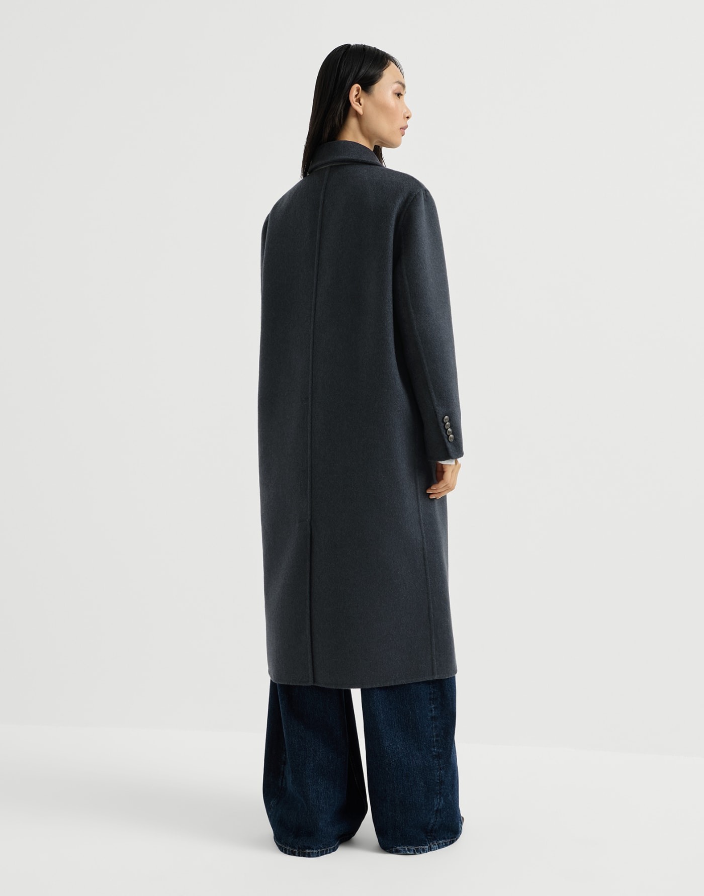 Handcrafted coat Blue Woman - Brunello Cucinelli