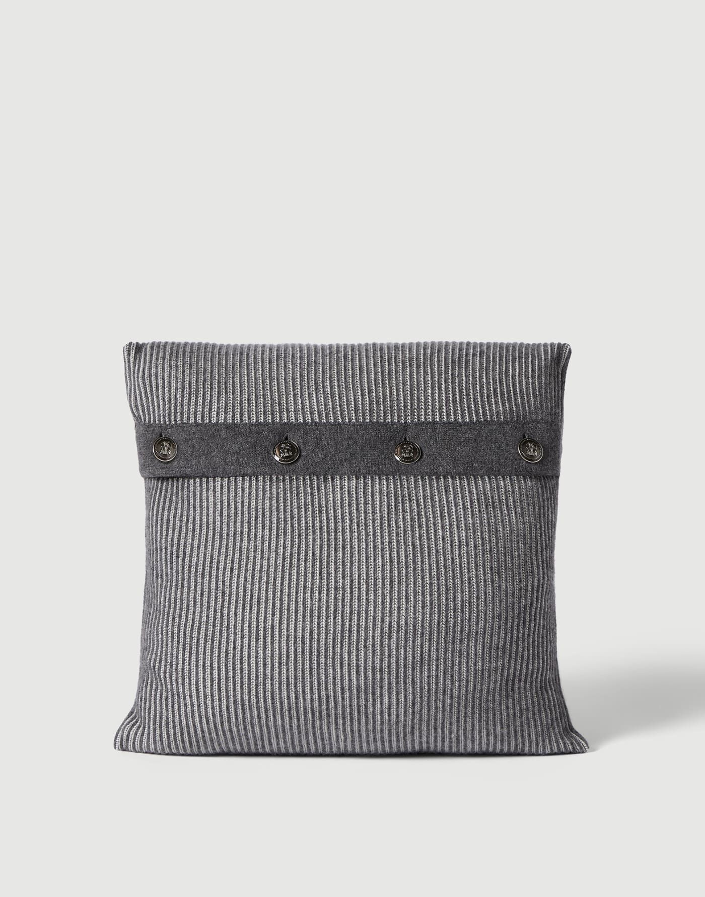 Vanisé cushion with buttons Lead Lifestyle - Brunello Cucinelli