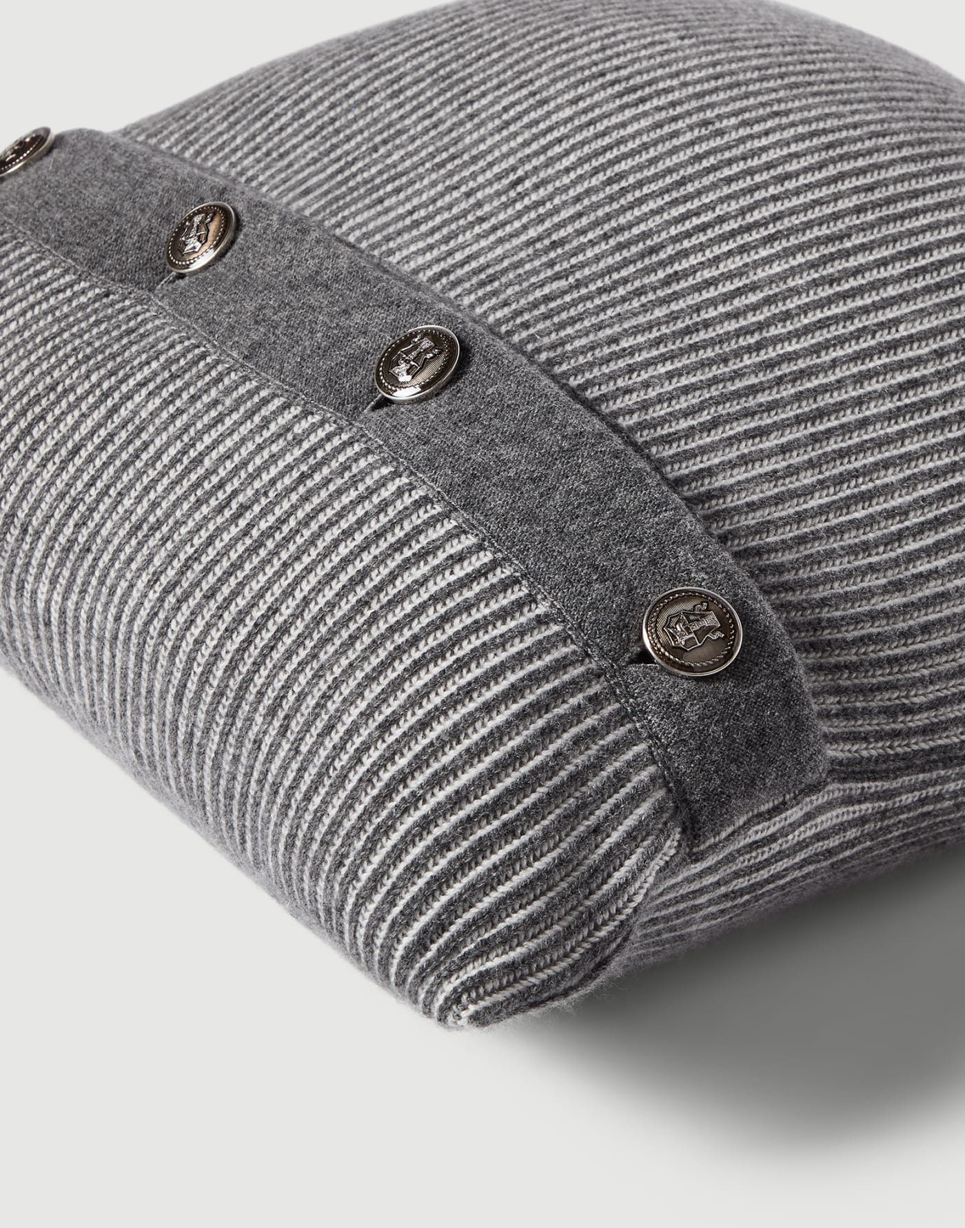 Vanisé cushion with buttons Lead Lifestyle - Brunello Cucinelli