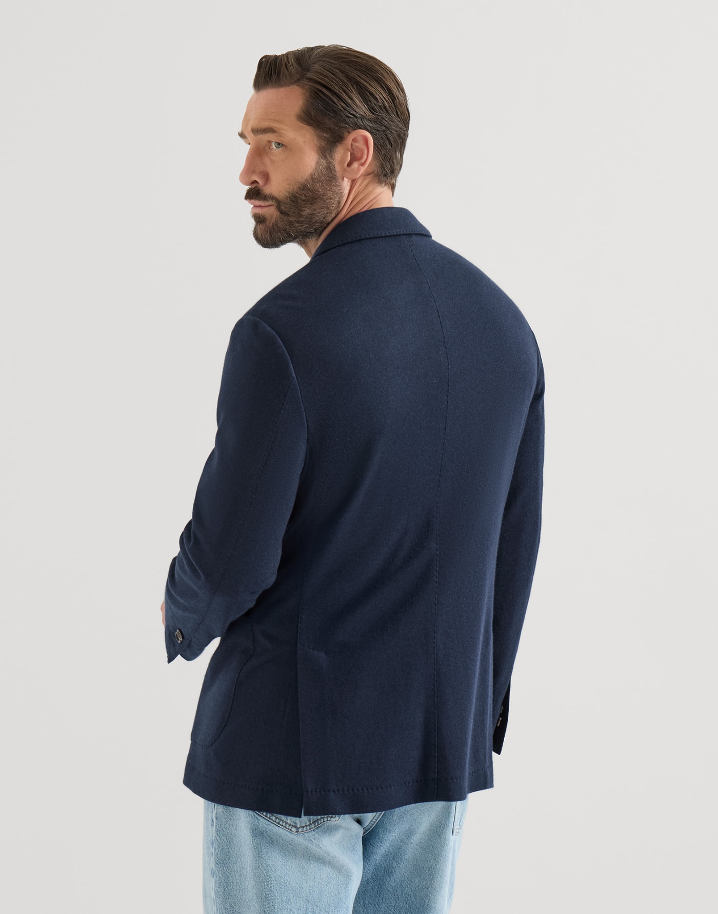 Cashmere jersey blazer Cobalt Man - Brunello Cucinelli