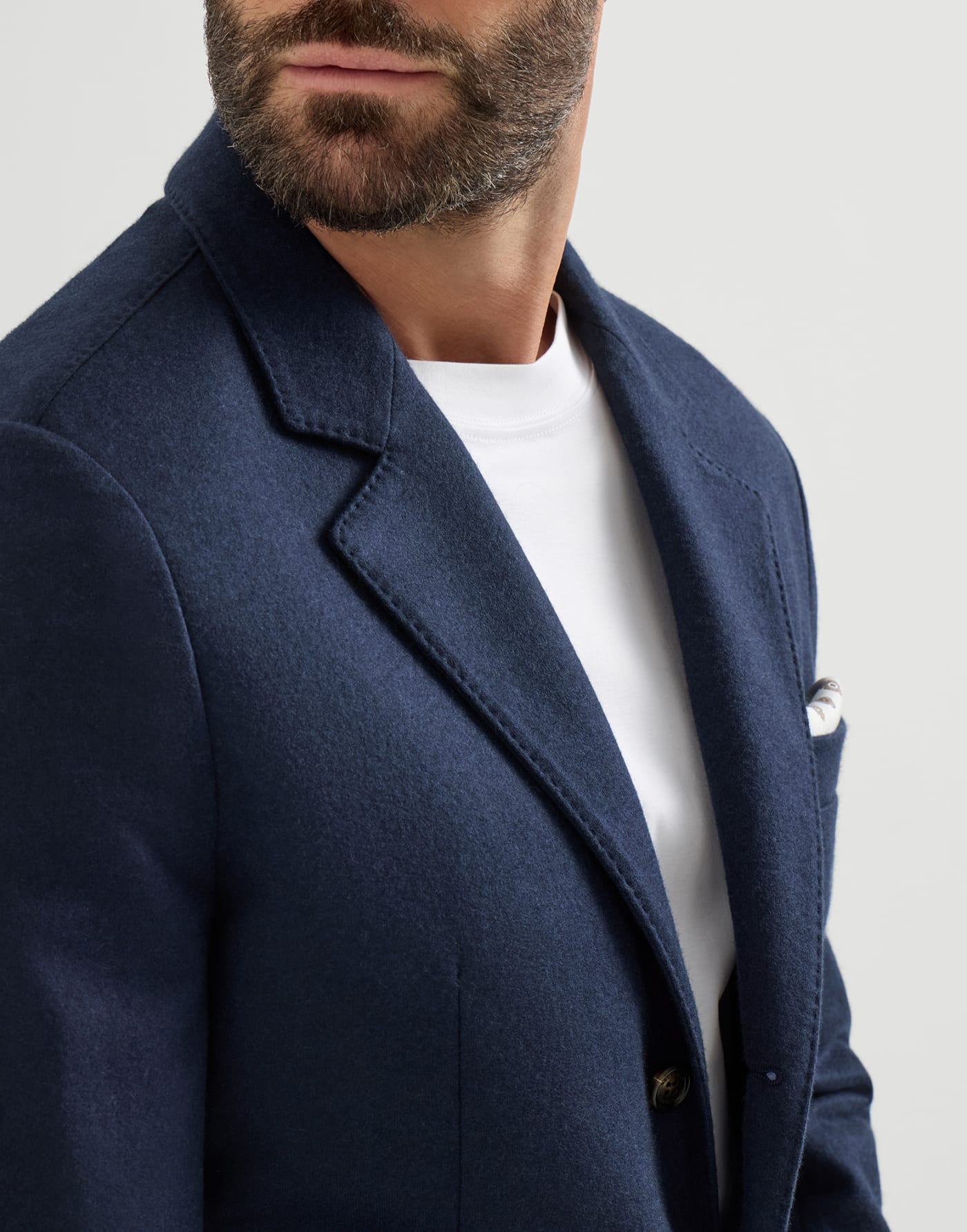 Cashmere jersey blazer Cobalt Man - Brunello Cucinelli