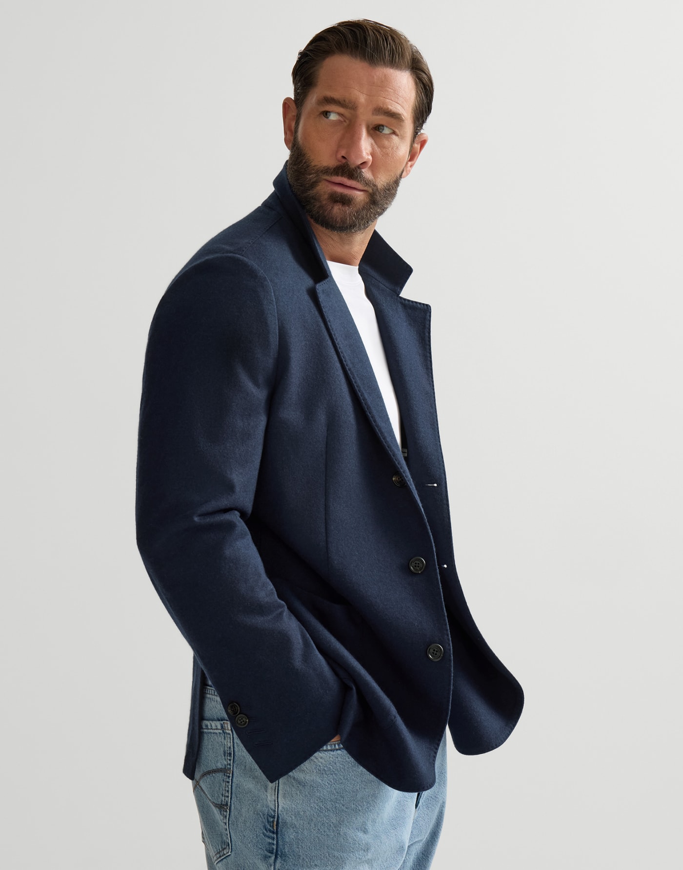 Cashmere jersey blazer Cobalt Man - Brunello Cucinelli