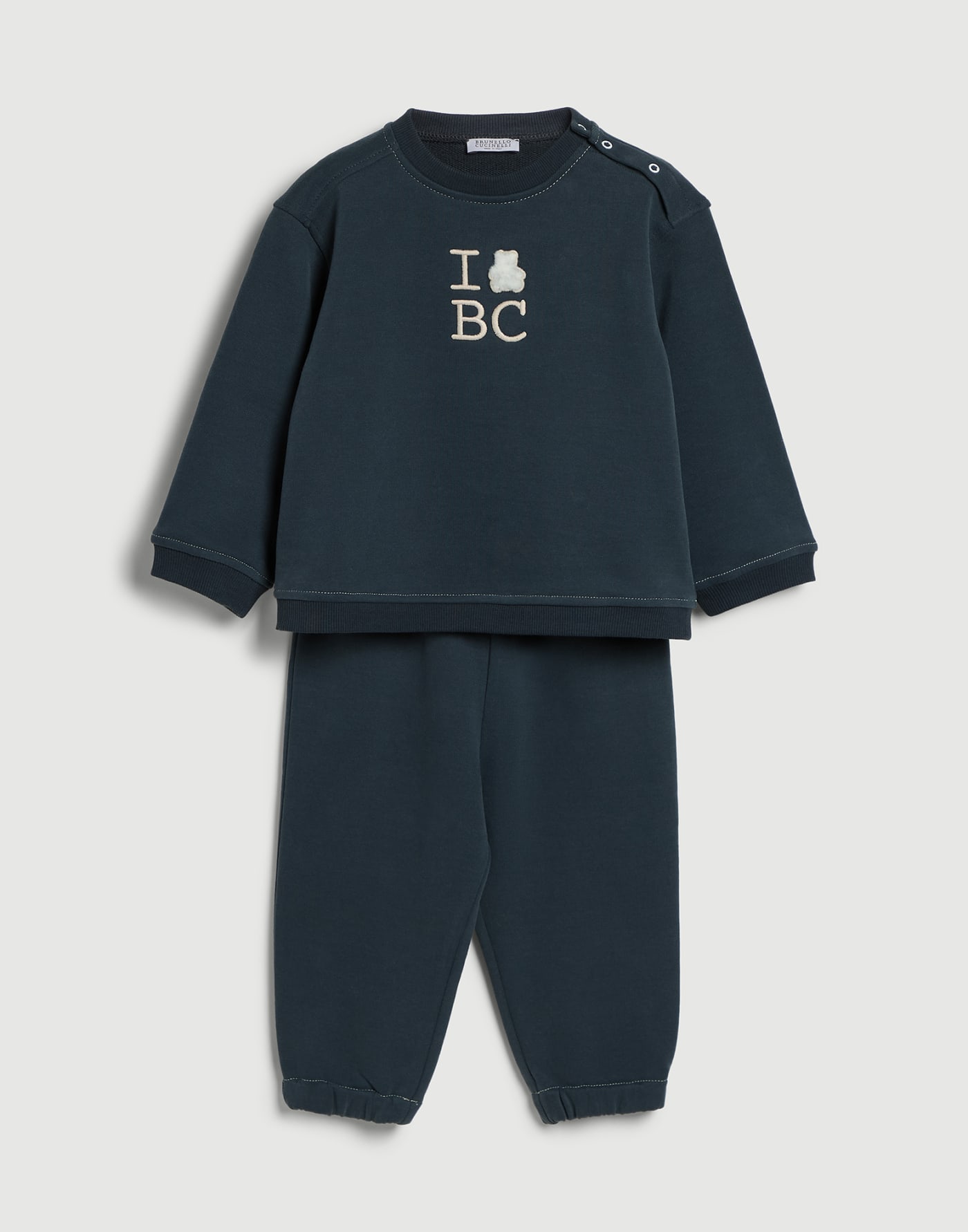 Bernie 嬰幼兒絨面長褲 藍色 嬰幼兒 - Brunello Cucinelli