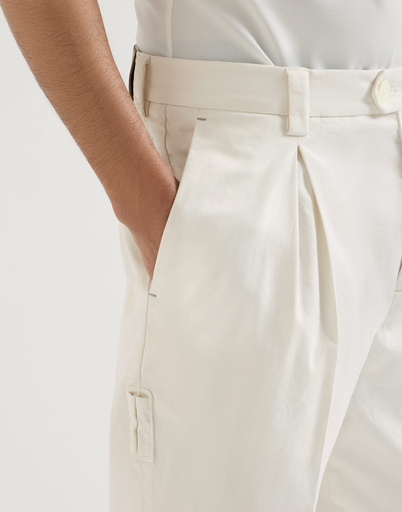 Garment-dyed trousers White Man - Brunello Cucinelli