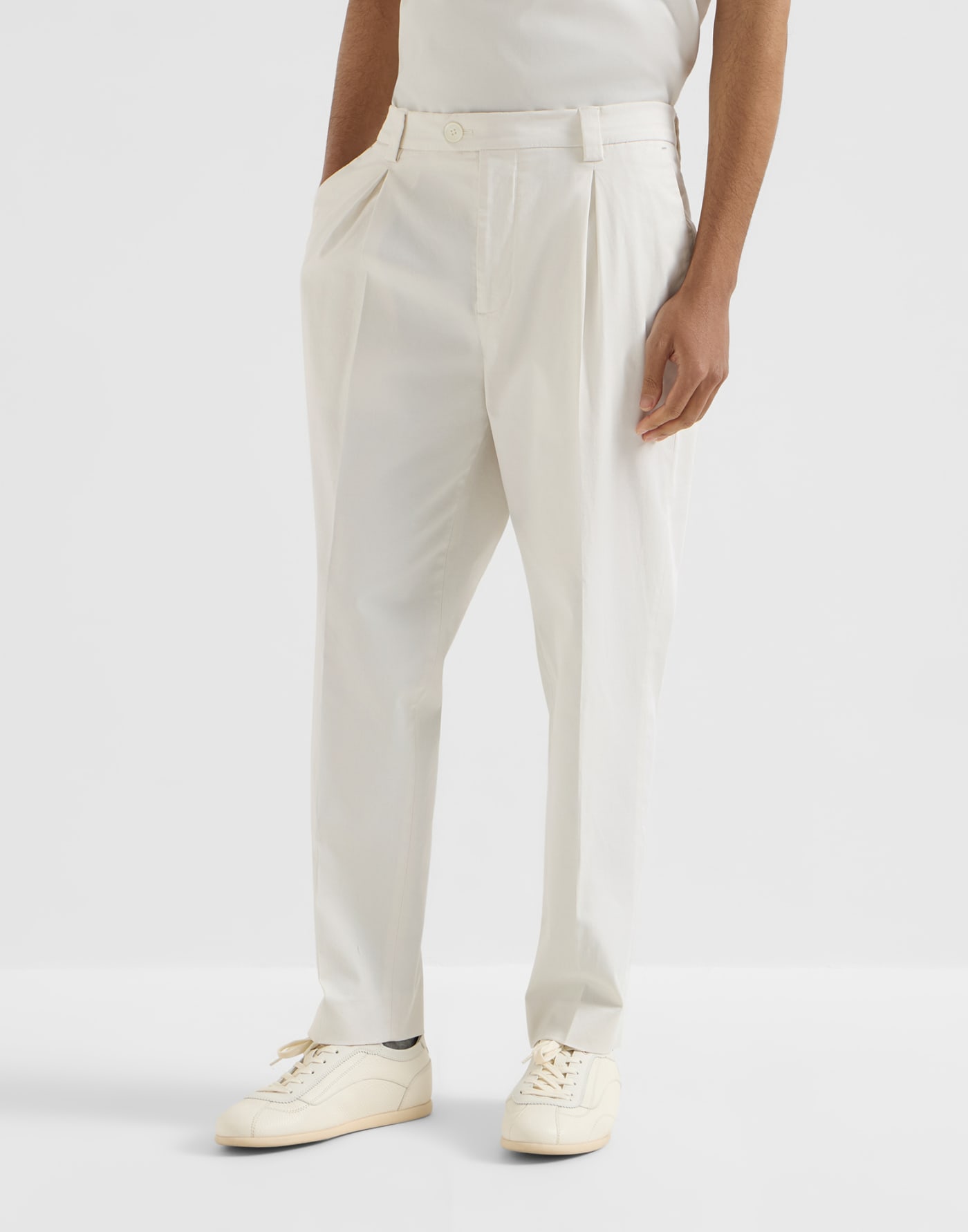 Garment-dyed trousers White Man - Brunello Cucinelli