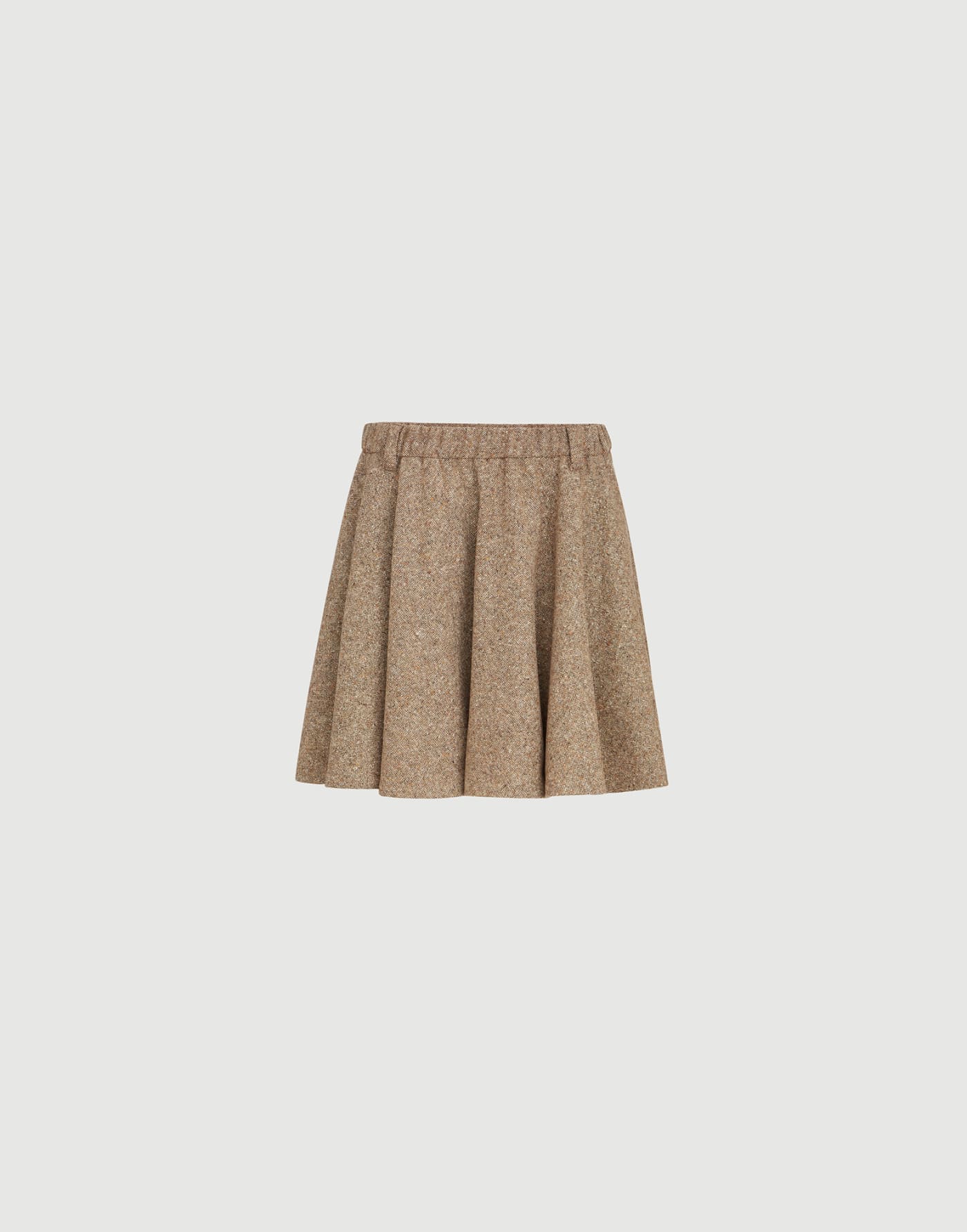Gonna Mini Circle in donegal Marrone Chiaro Donna - Brunello Cucinelli