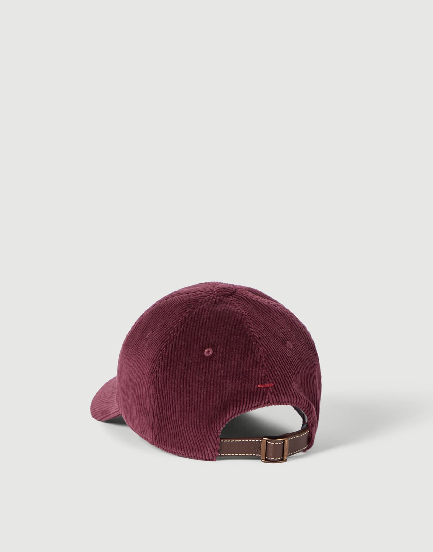 Corduroy baseball cap Burgundy Man - Brunello Cucinelli
