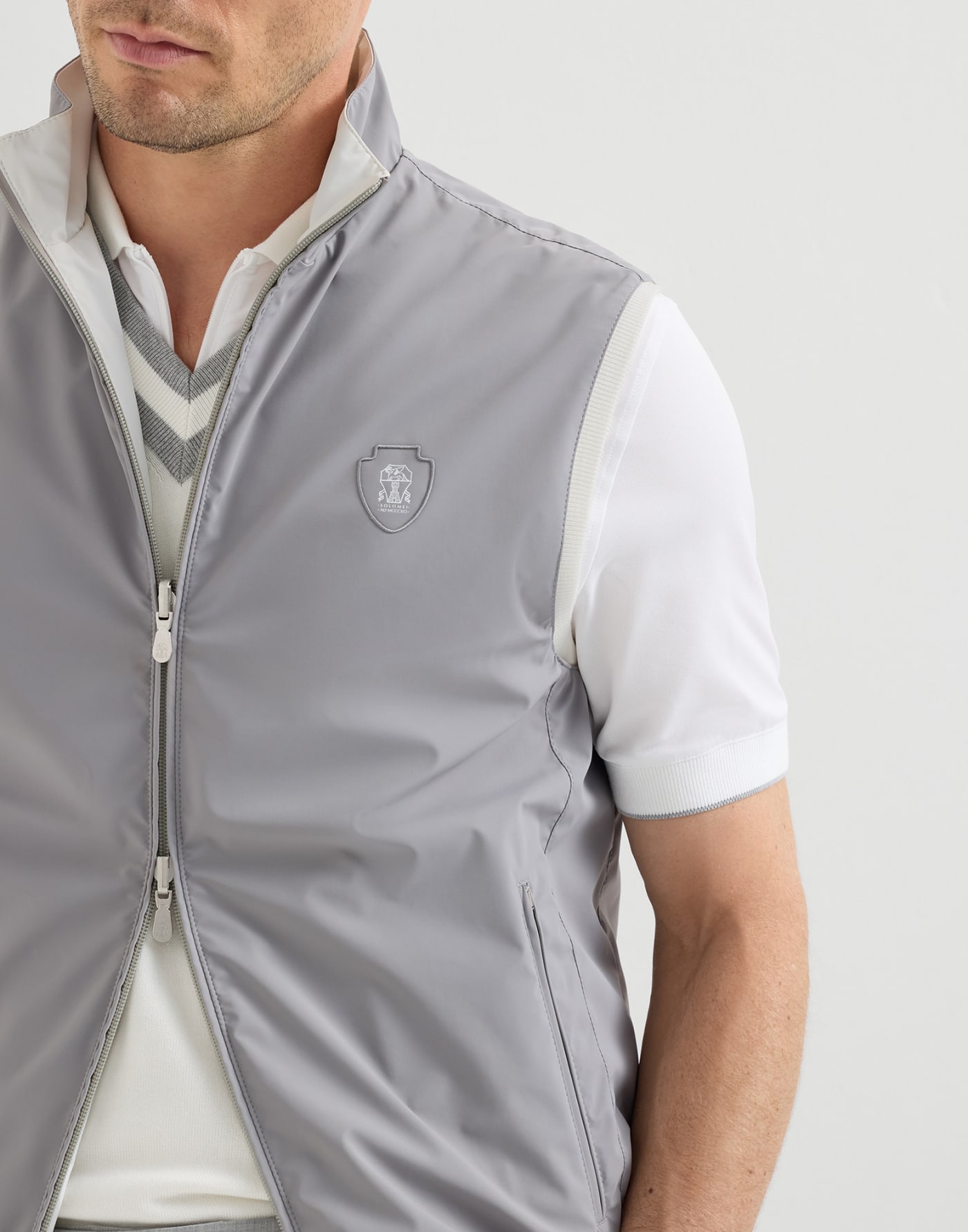 Reversible nylon vest Off-White Man - Brunello Cucinelli