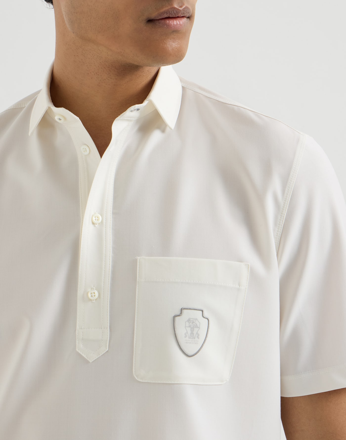 Polo mit Logo Weiß Herren - Brunello Cucinelli