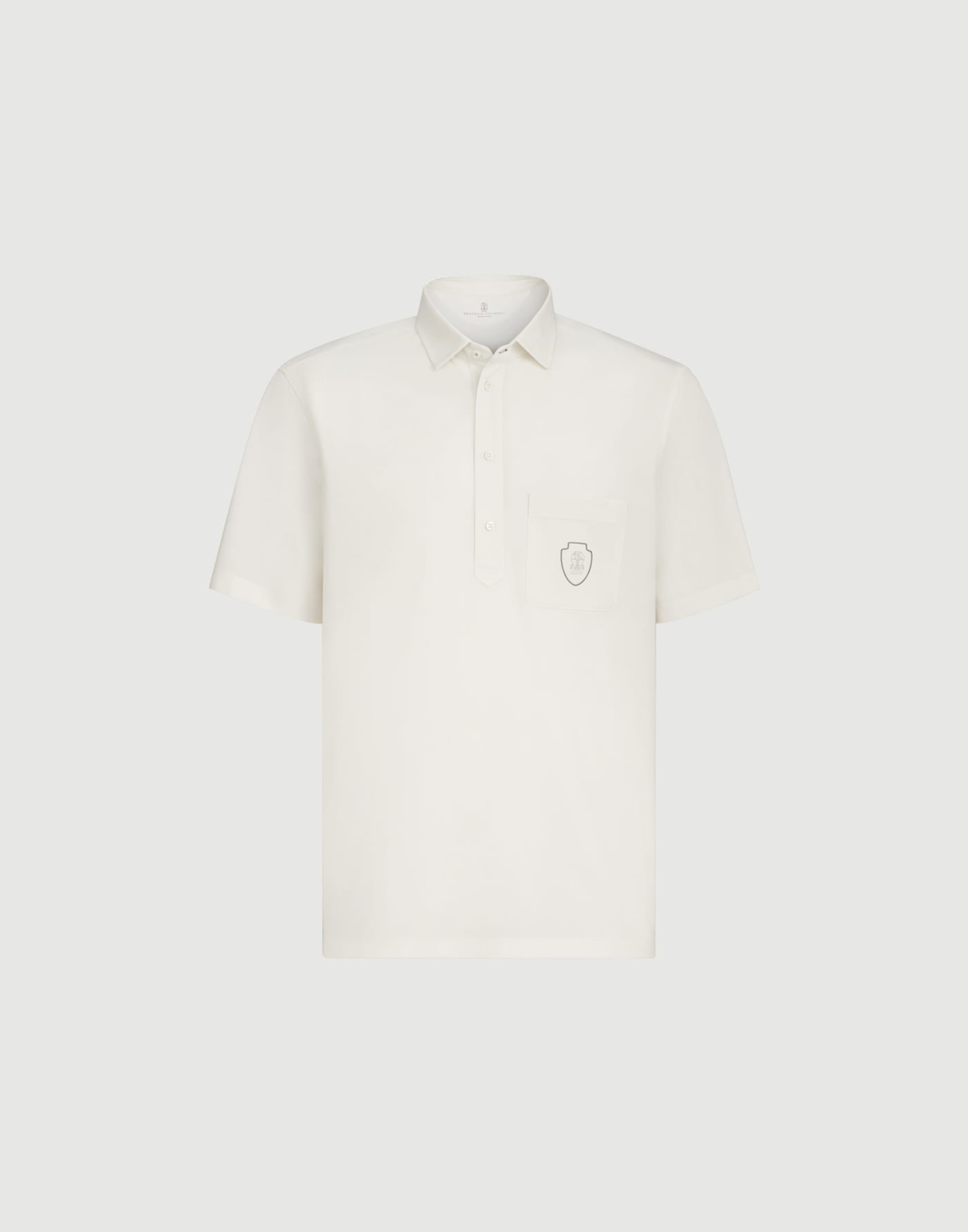 Polo mit Logo Weiß Herren - Brunello Cucinelli