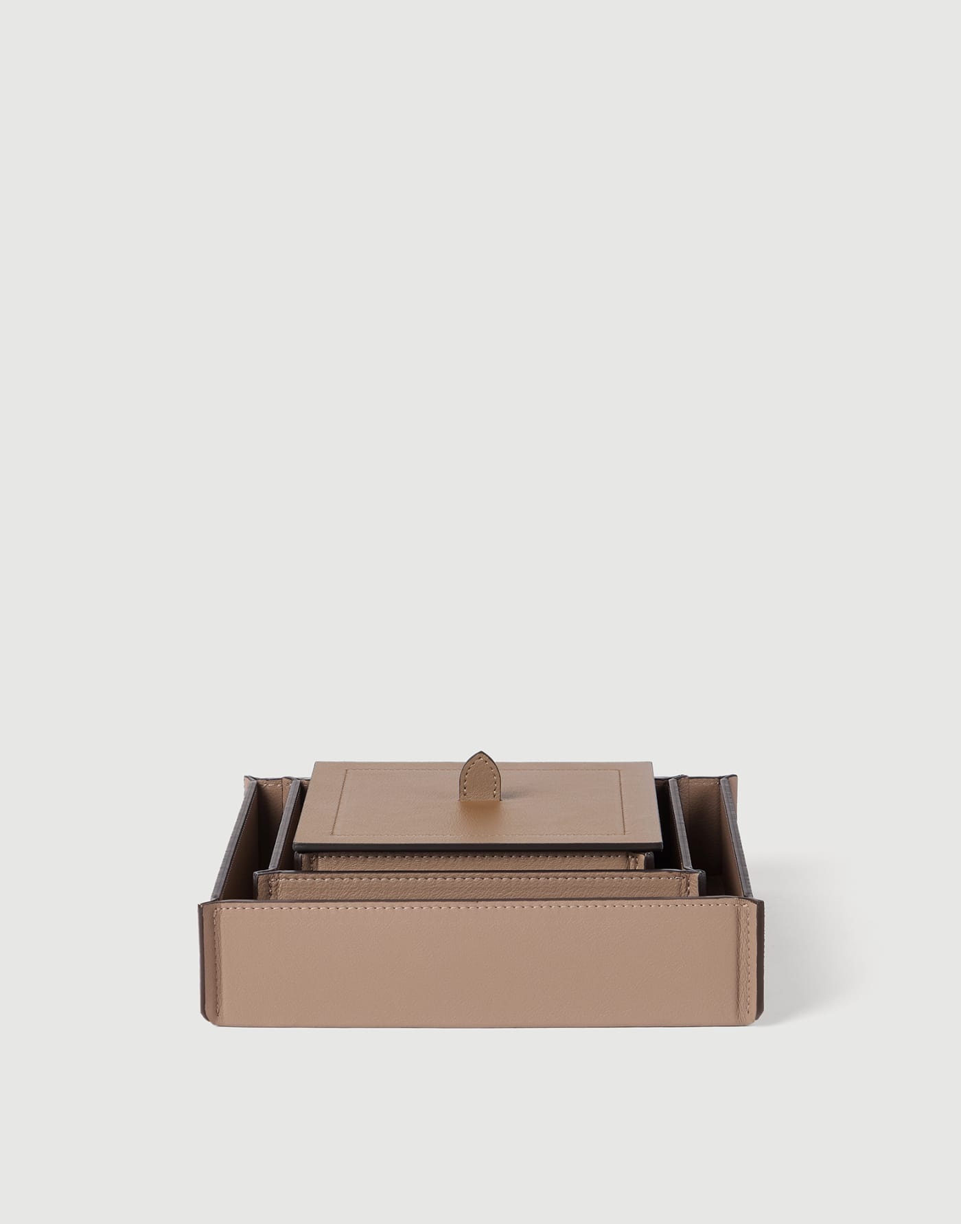 Tris di scatole portaoggetti con coperchio Marrone Lifestyle - Brunello Cucinelli