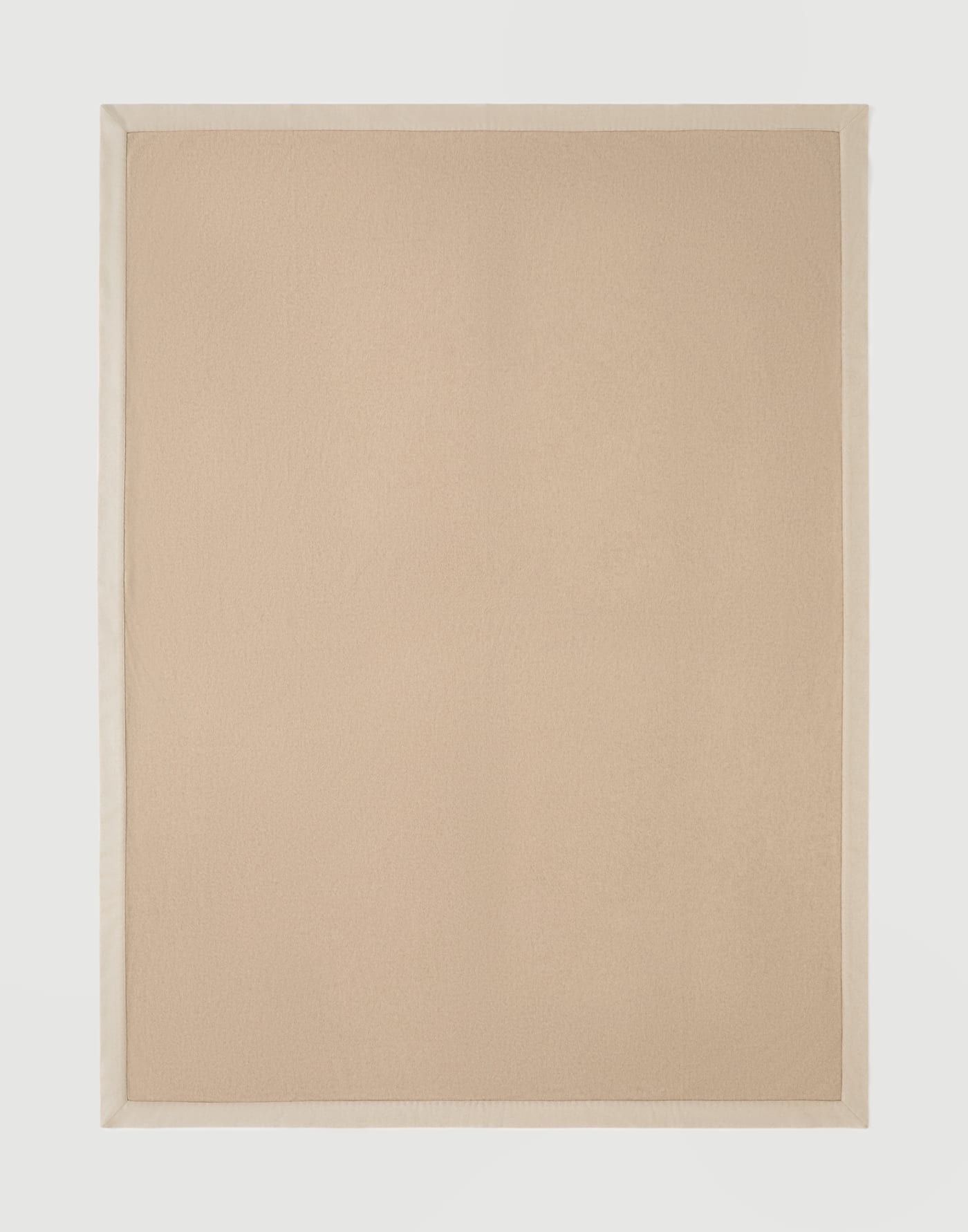 コントラストボーダー カシミヤ ブランケット キャメル ライフスタイル - Brunello Cucinelli