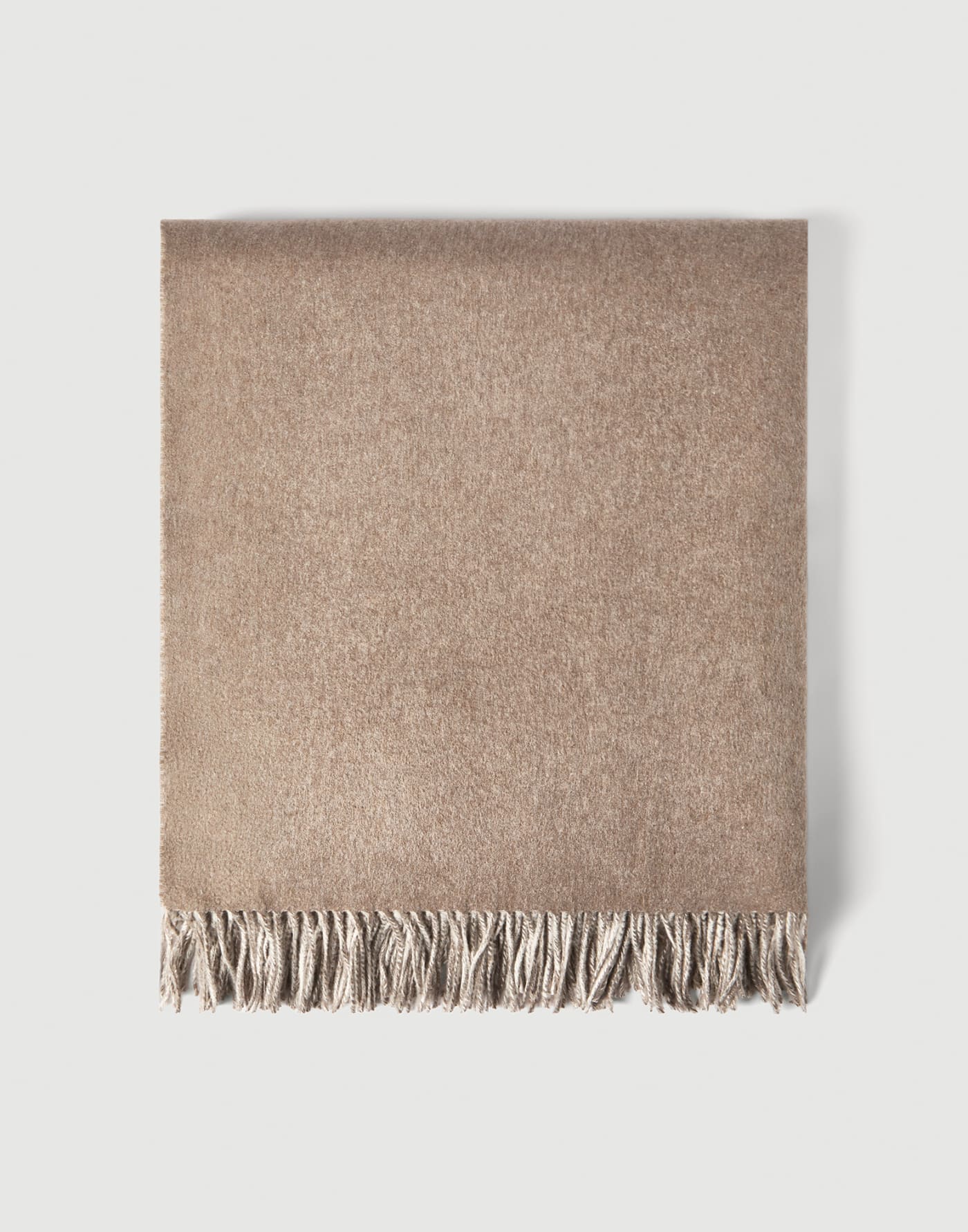 Plaid in seta double Bianco / Beige Lifestyle - Brunello Cucinelli