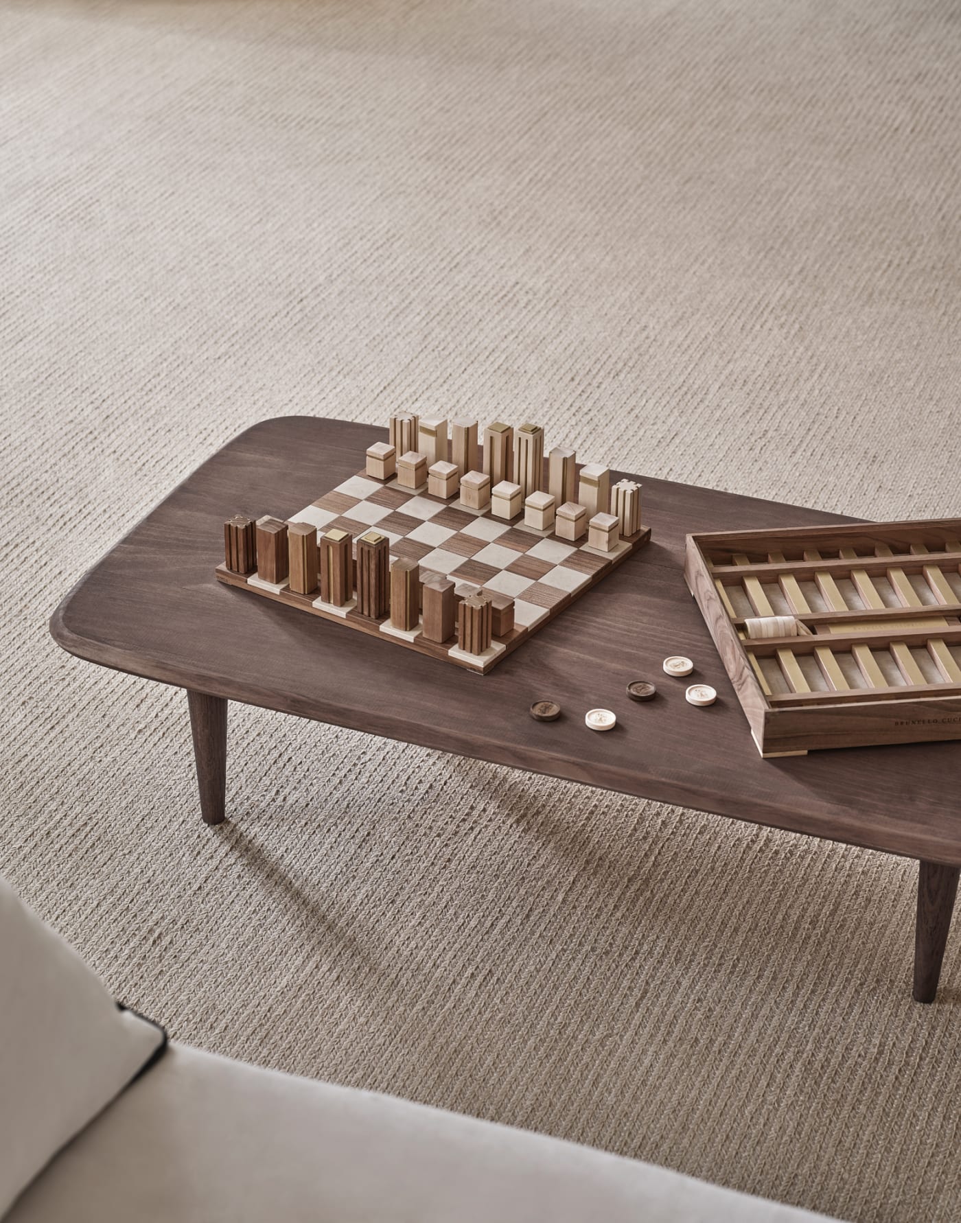 Chess set Hazelnut Lifestyle - Brunello Cucinelli
