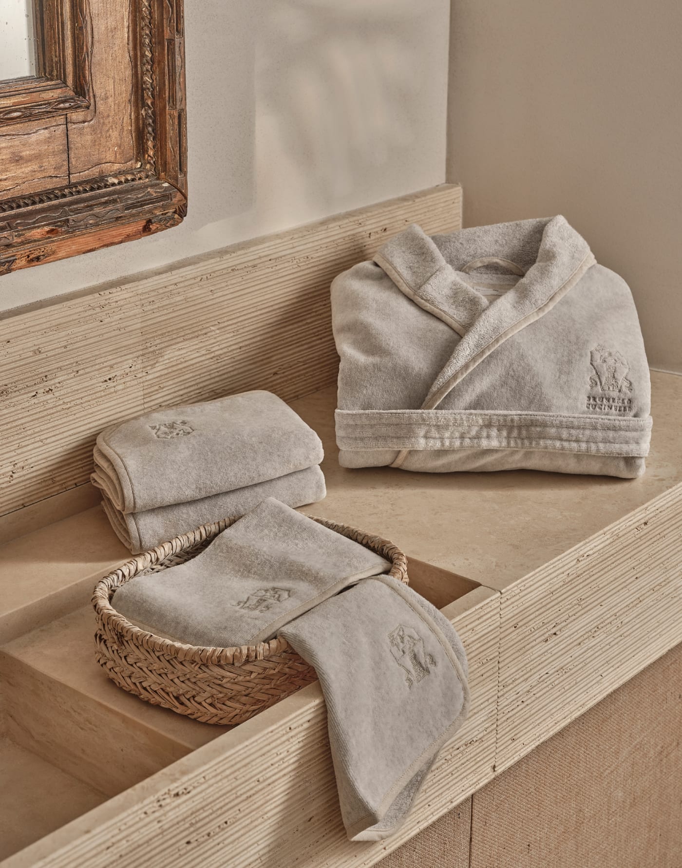 Accappatoio in spugna Grigio Chiaro Lifestyle - Brunello Cucinelli