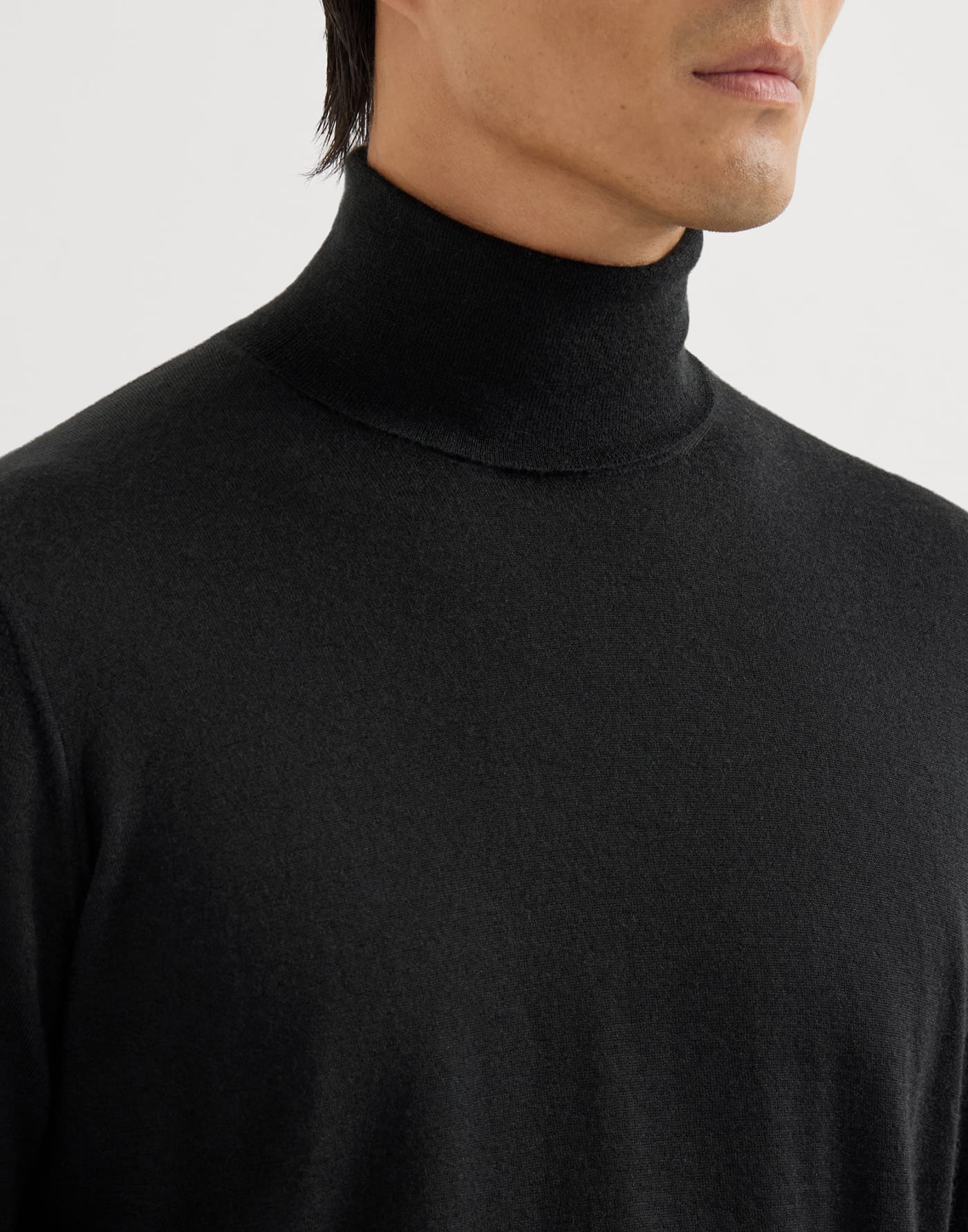 Turtleneck sweater Black Man - Brunello Cucinelli