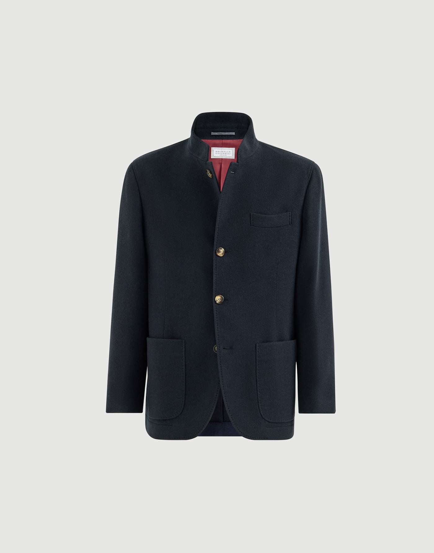 Blazer-style outerwear Navy Blue Man - Brunello Cucinelli