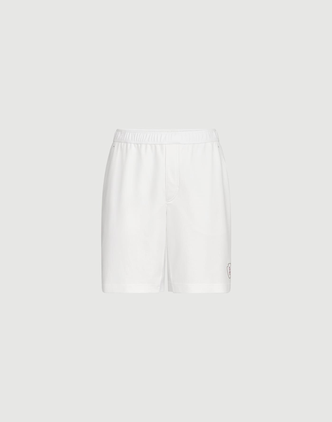 Bermuda aus Baumwollinterlock mit Logo Weiß Herren - Brunello Cucinelli