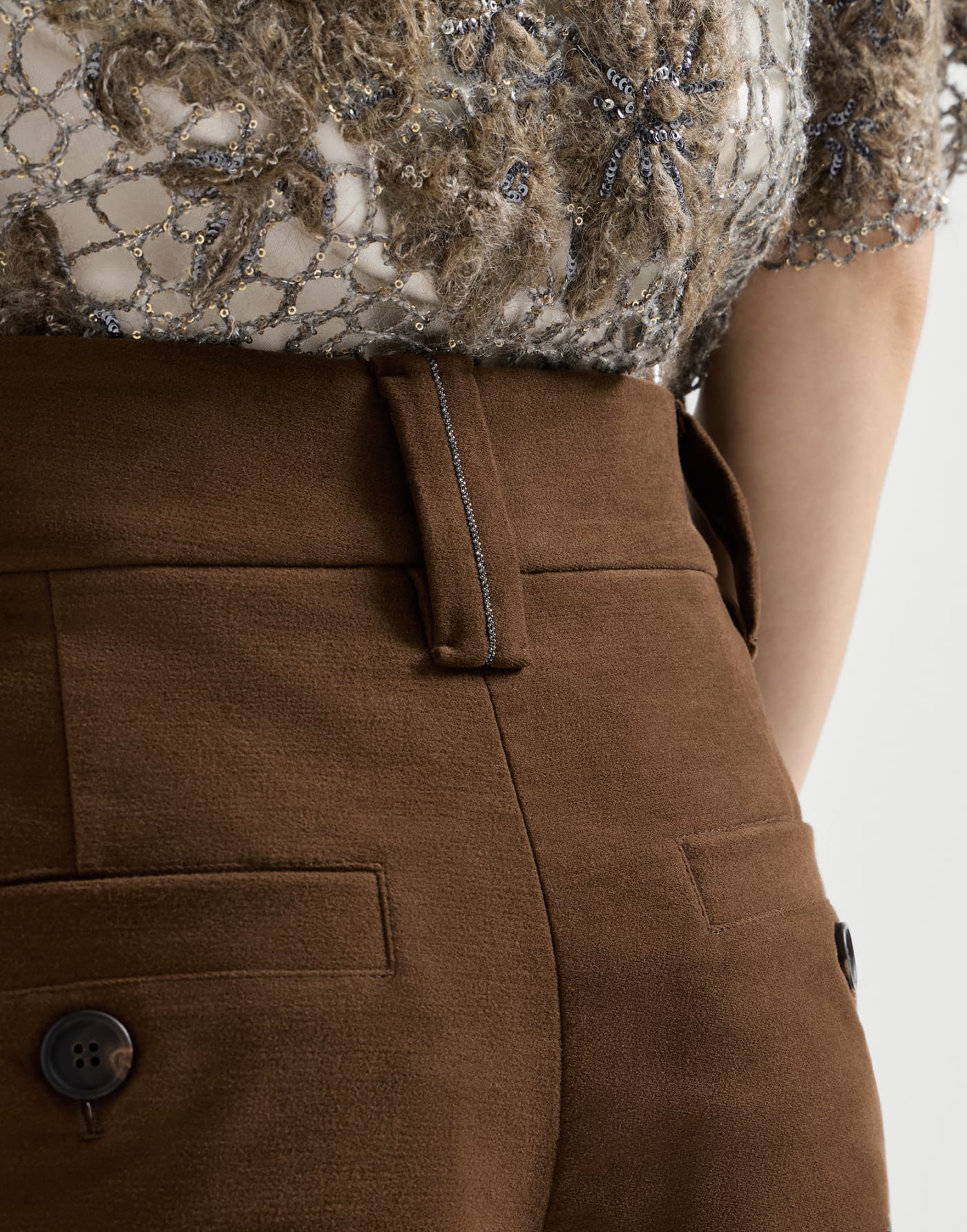 Loose sartorial trousers Brown Woman - Brunello Cucinelli