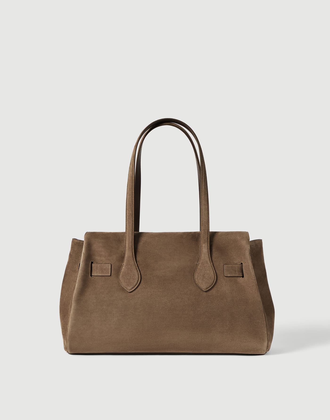 Borsa Shoulder Explorer in camoscio Corteccia Donna - Brunello Cucinelli