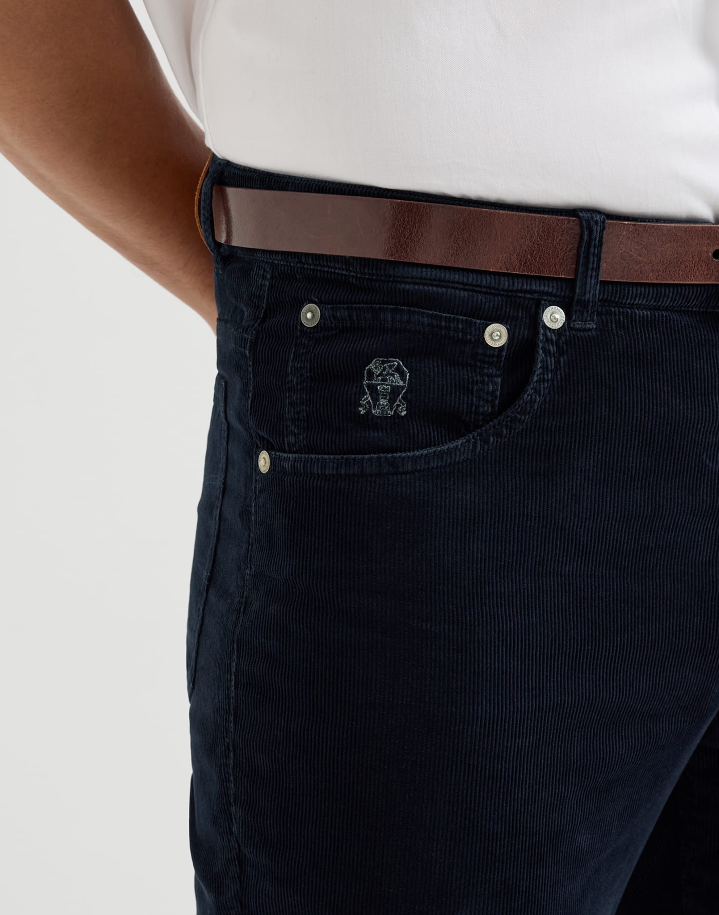 Five-pocket trousers Dark Denim Man - Brunello Cucinelli