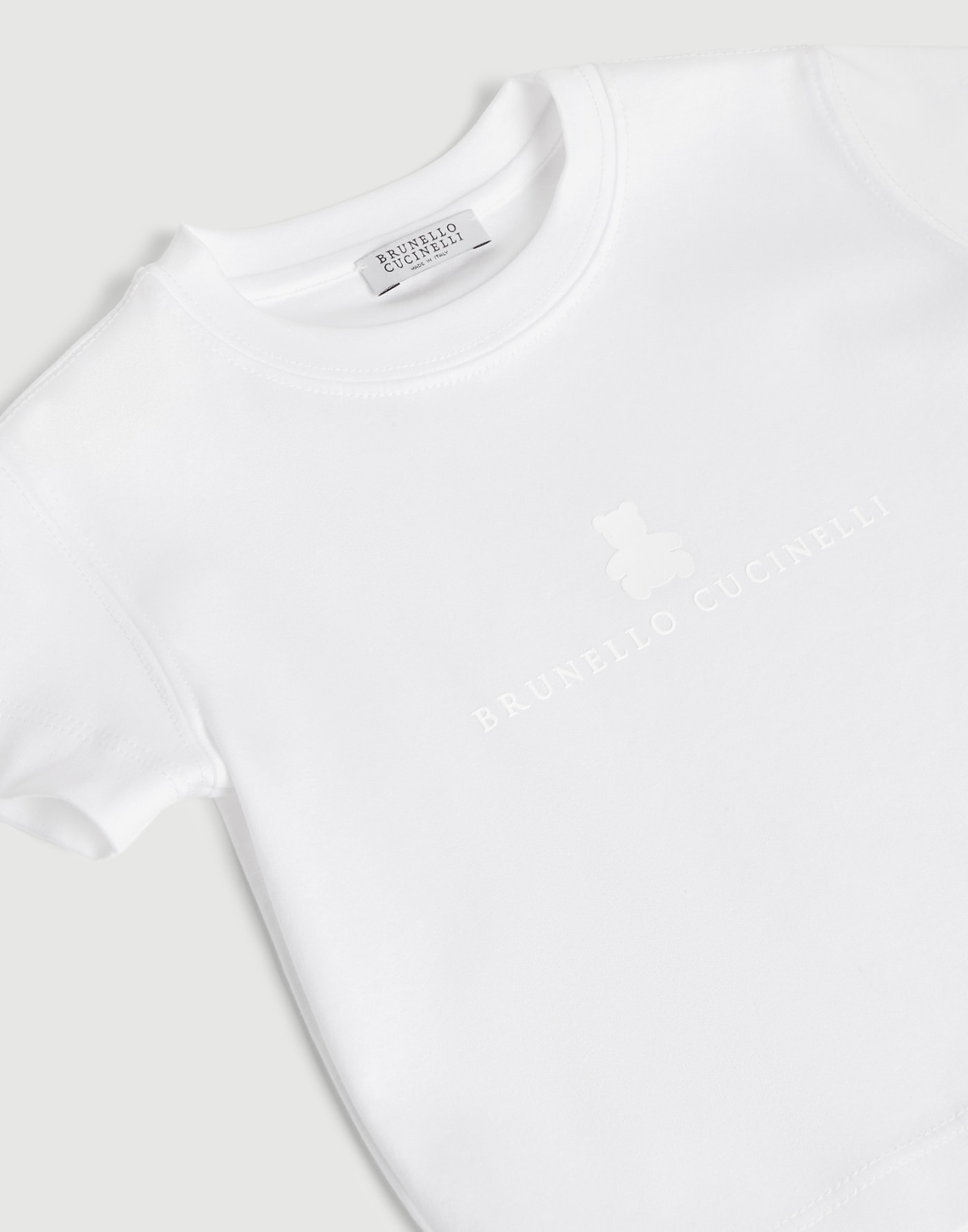 Cotton jersey Baby Bernie T-shirt White Baby - Brunello Cucinelli