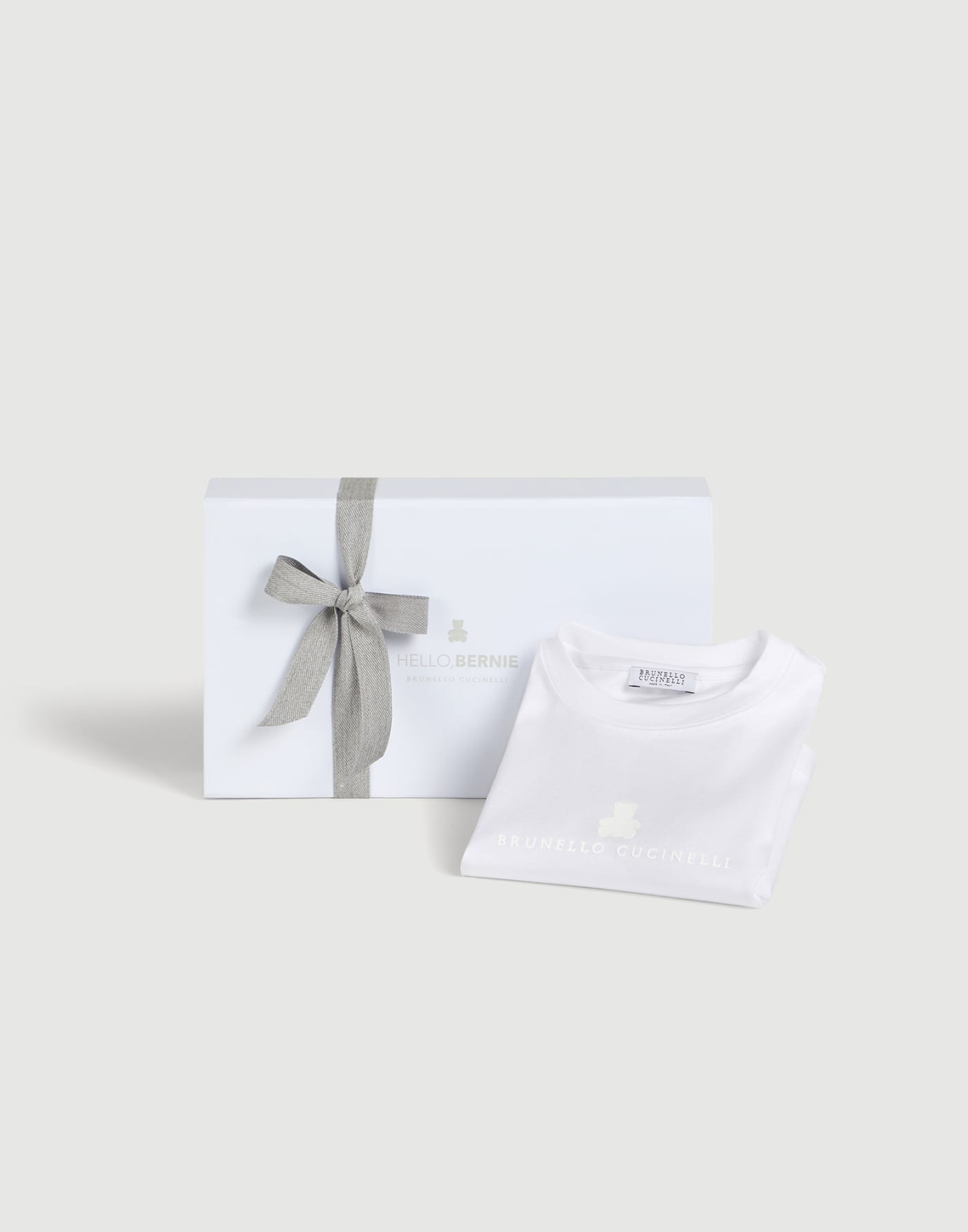 Cotton jersey Baby Bernie T-shirt White Baby - Brunello Cucinelli