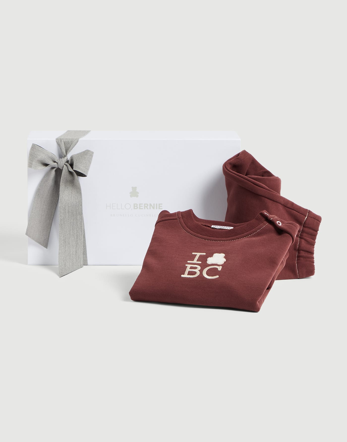 伯尼小熊幼童毛圈布套装 波尔多色 幼童 - Brunello Cucinelli