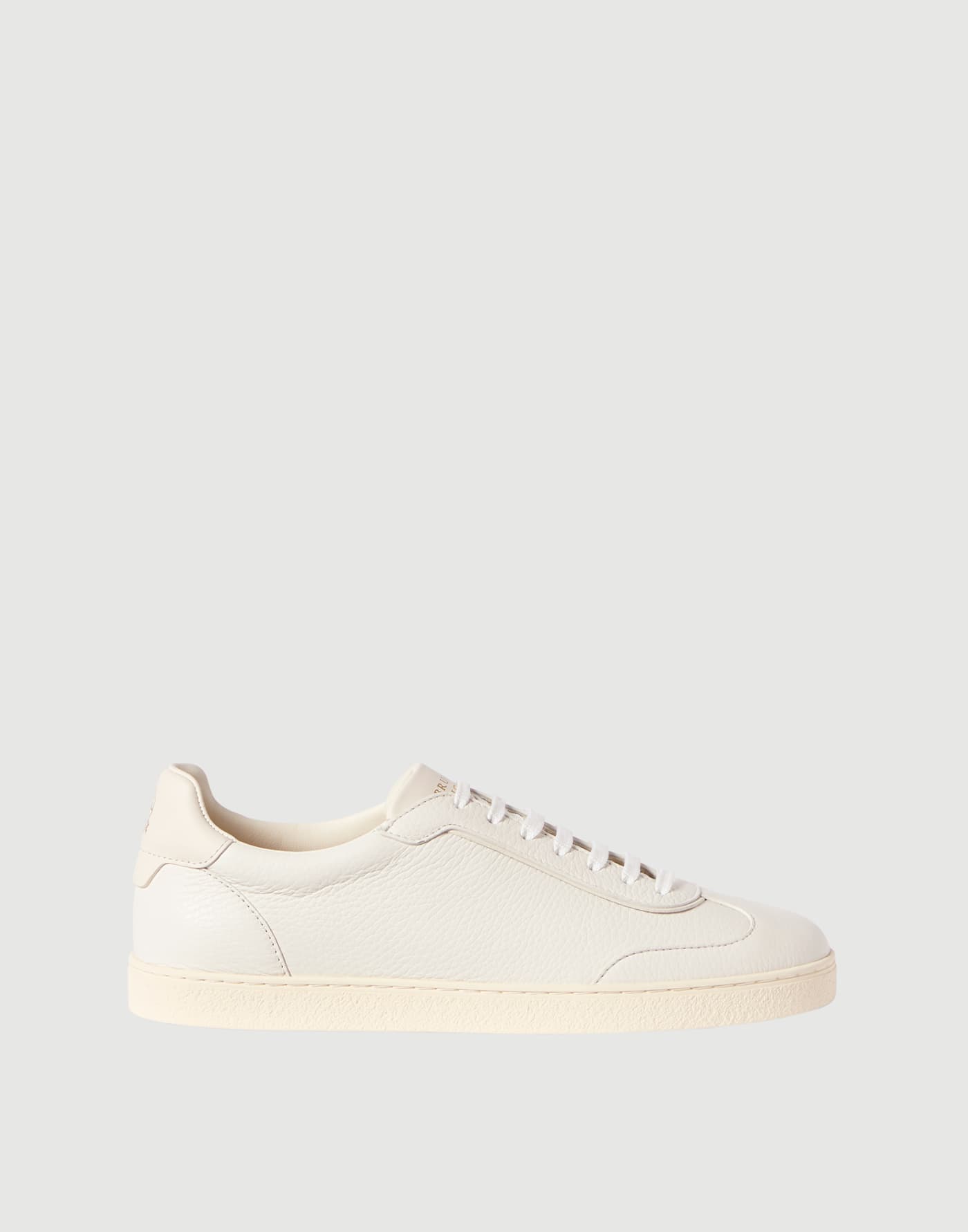 Grained deerskin sneakers Chalk Man - Brunello Cucinelli
