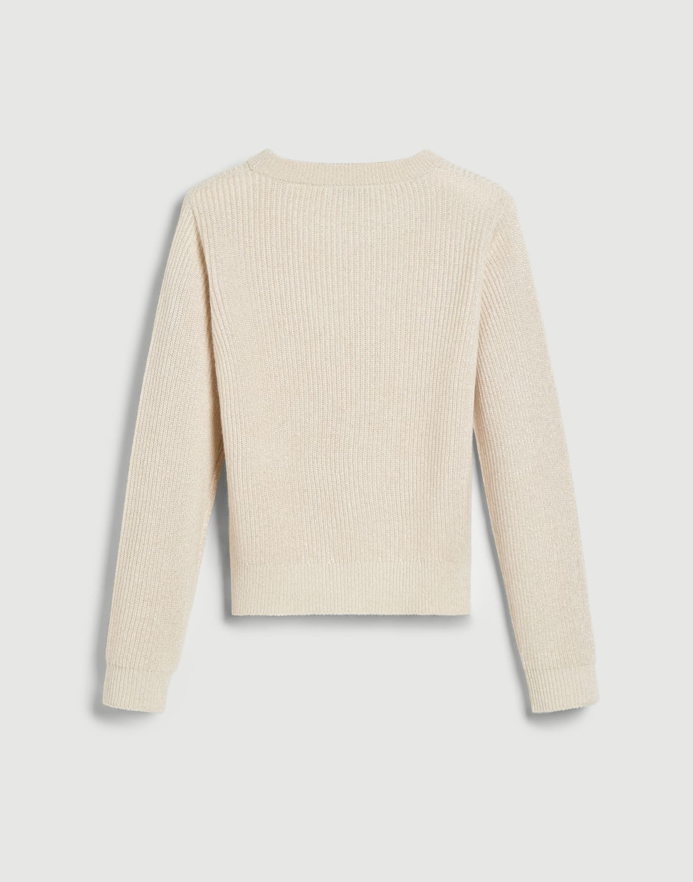 Cashmere English rib sweater Beige Girls - Brunello Cucinelli