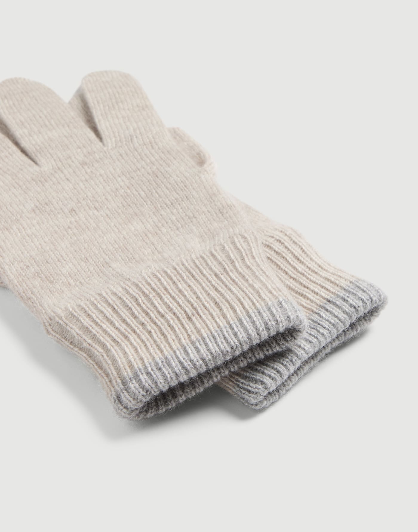 Cashmere knit gloves Oyster Boys - Brunello Cucinelli