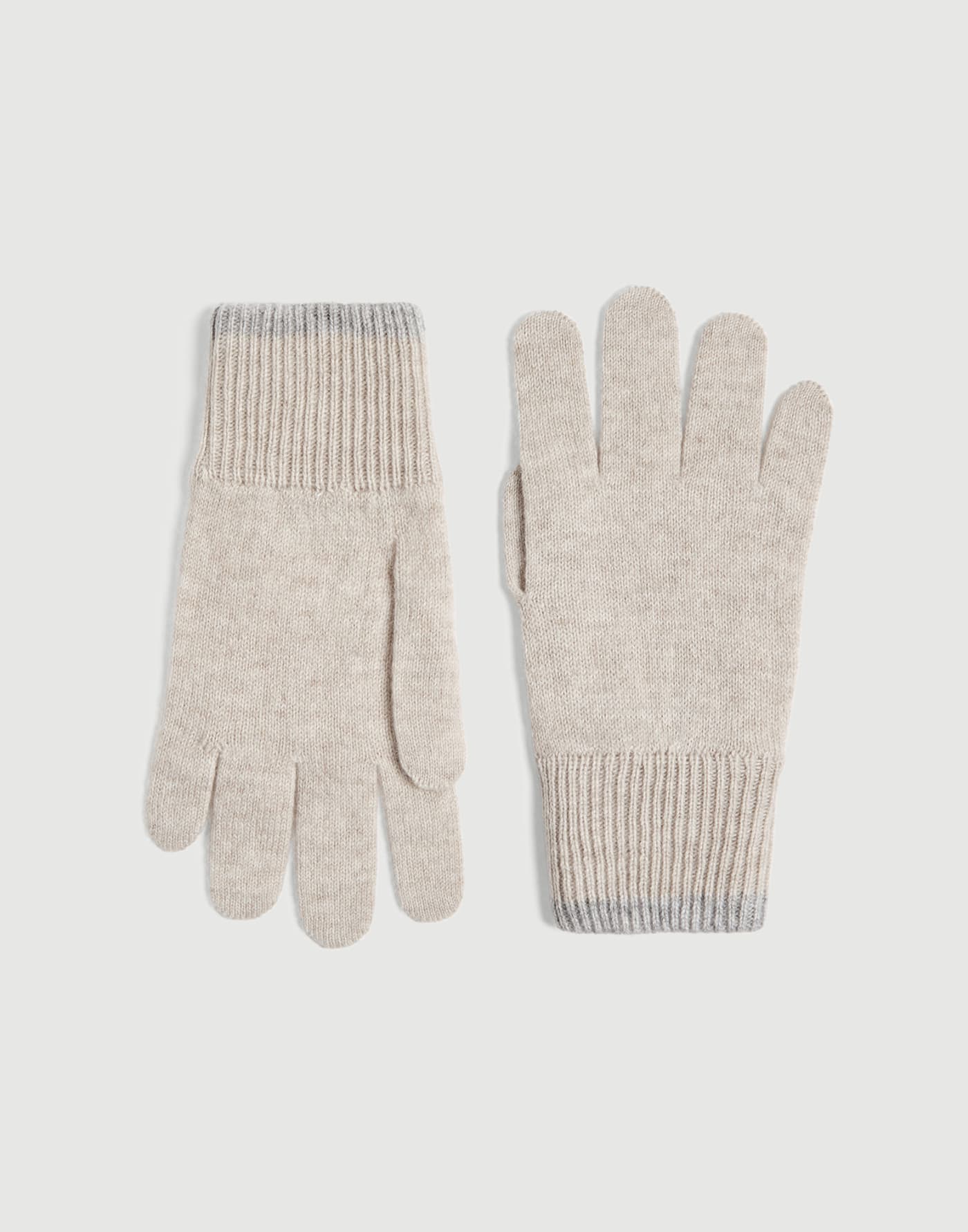 Cashmere knit gloves Oyster Boys - Brunello Cucinelli