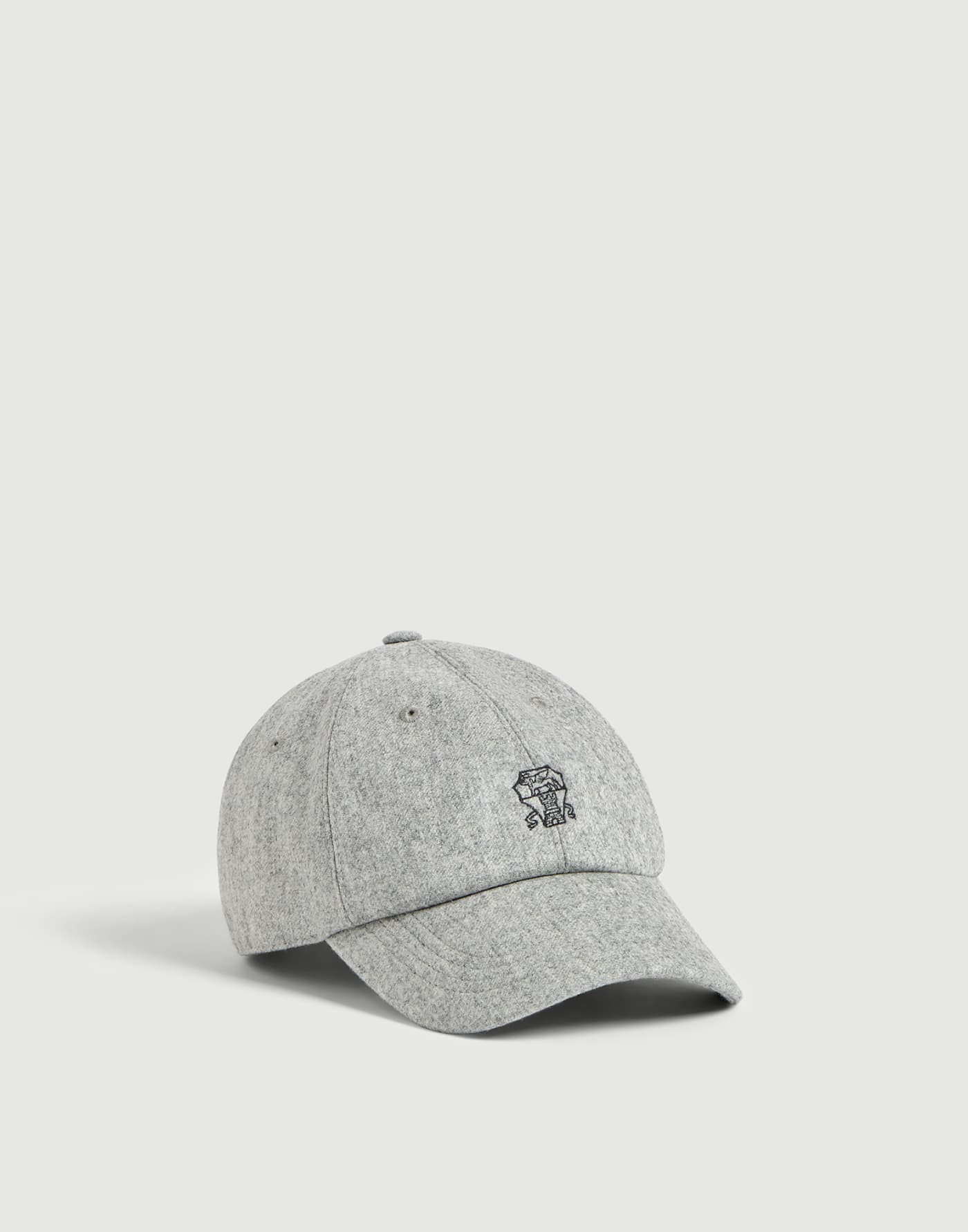 Baseball cap with logo Pearl Grey Boys - Brunello Cucinelli