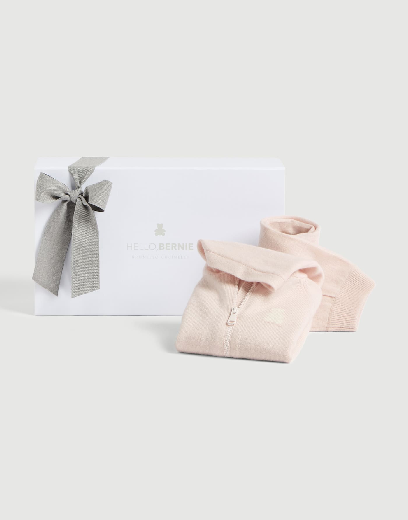 Baby Bernie knit coordinated set Pink Baby - Brunello Cucinelli