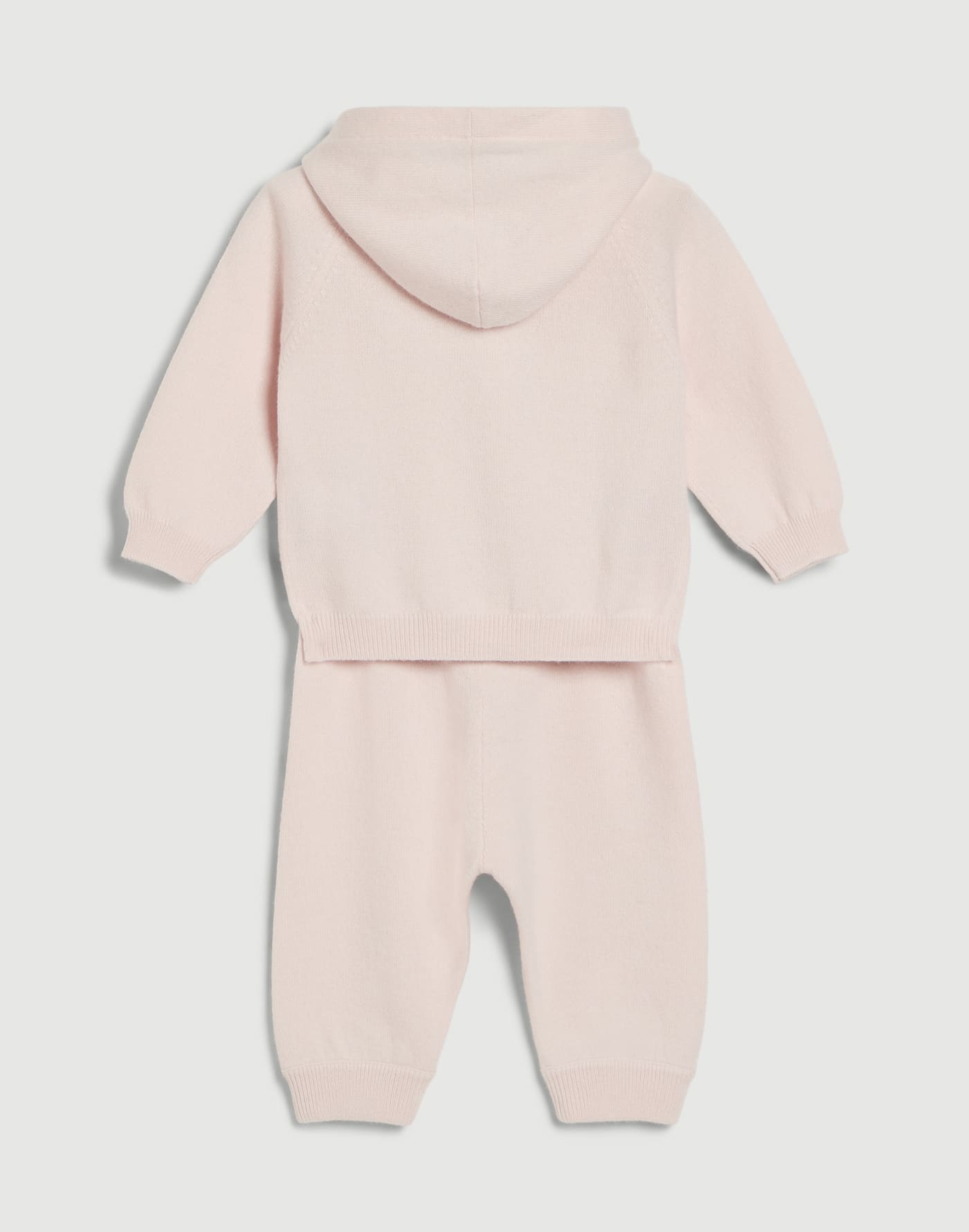 Baby Bernie knit coordinated set Pink Baby - Brunello Cucinelli