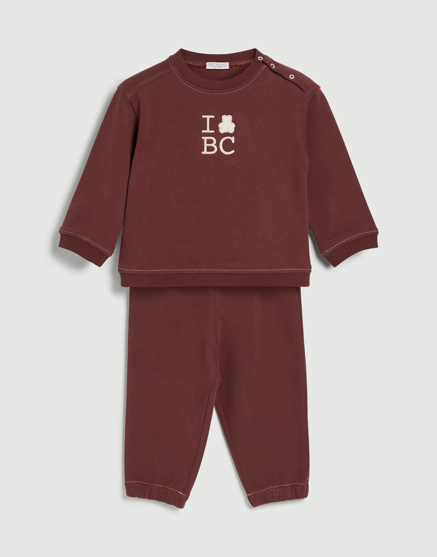 Bernie 嬰幼兒絨面長褲 波爾多酒紅 嬰幼兒 - Brunello Cucinelli