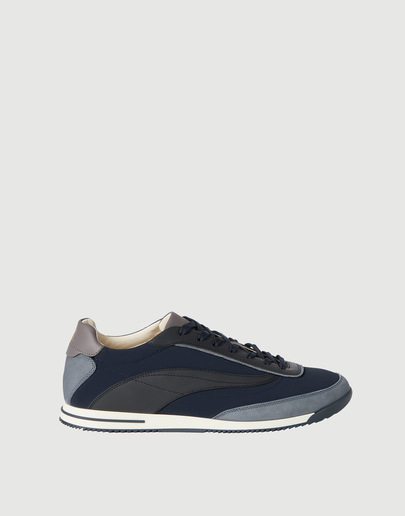 Fabric and nubuck sneakers Blue Man - Brunello Cucinelli