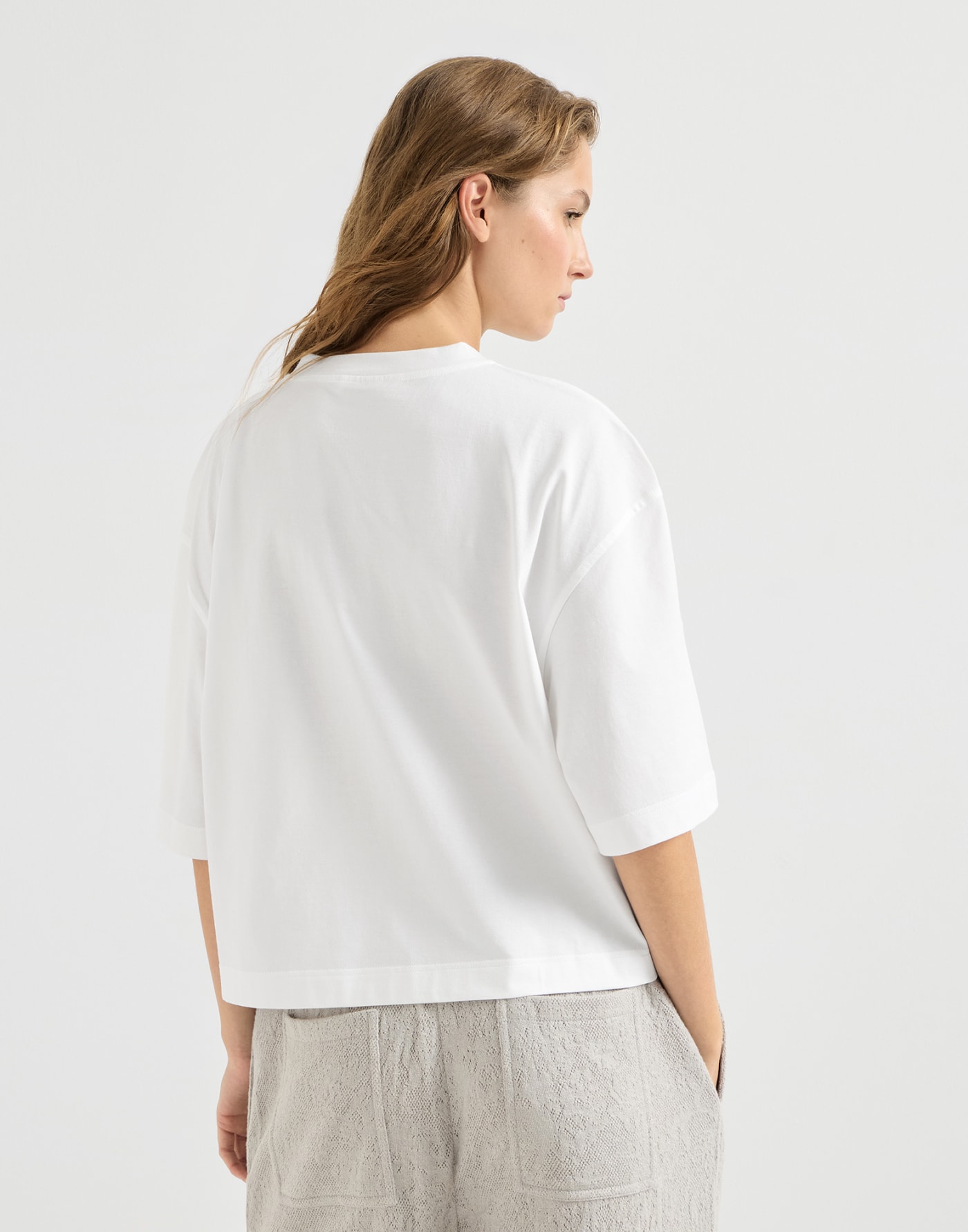 Cotton jersey T-shirt White Woman - Brunello Cucinelli