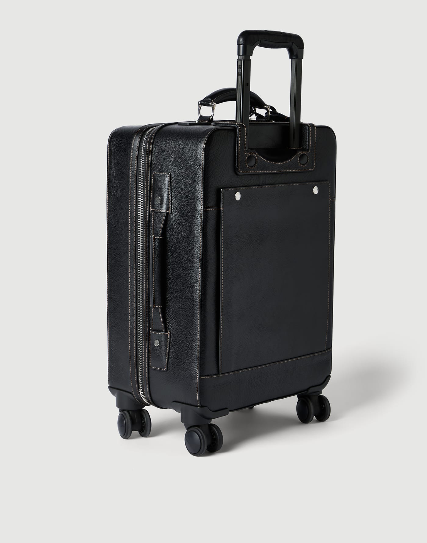 Grained calfskin suitcase Black Man - Brunello Cucinelli