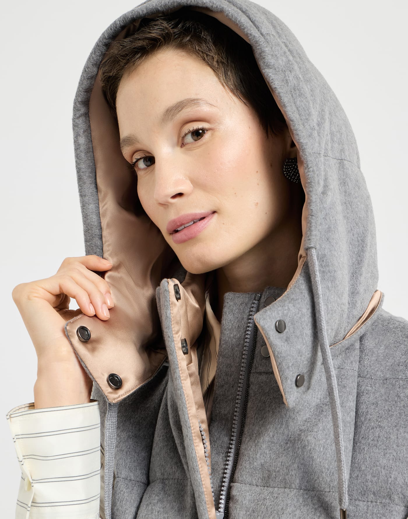 Piumino senza maniche reversibile Grigio Donna - Brunello Cucinelli