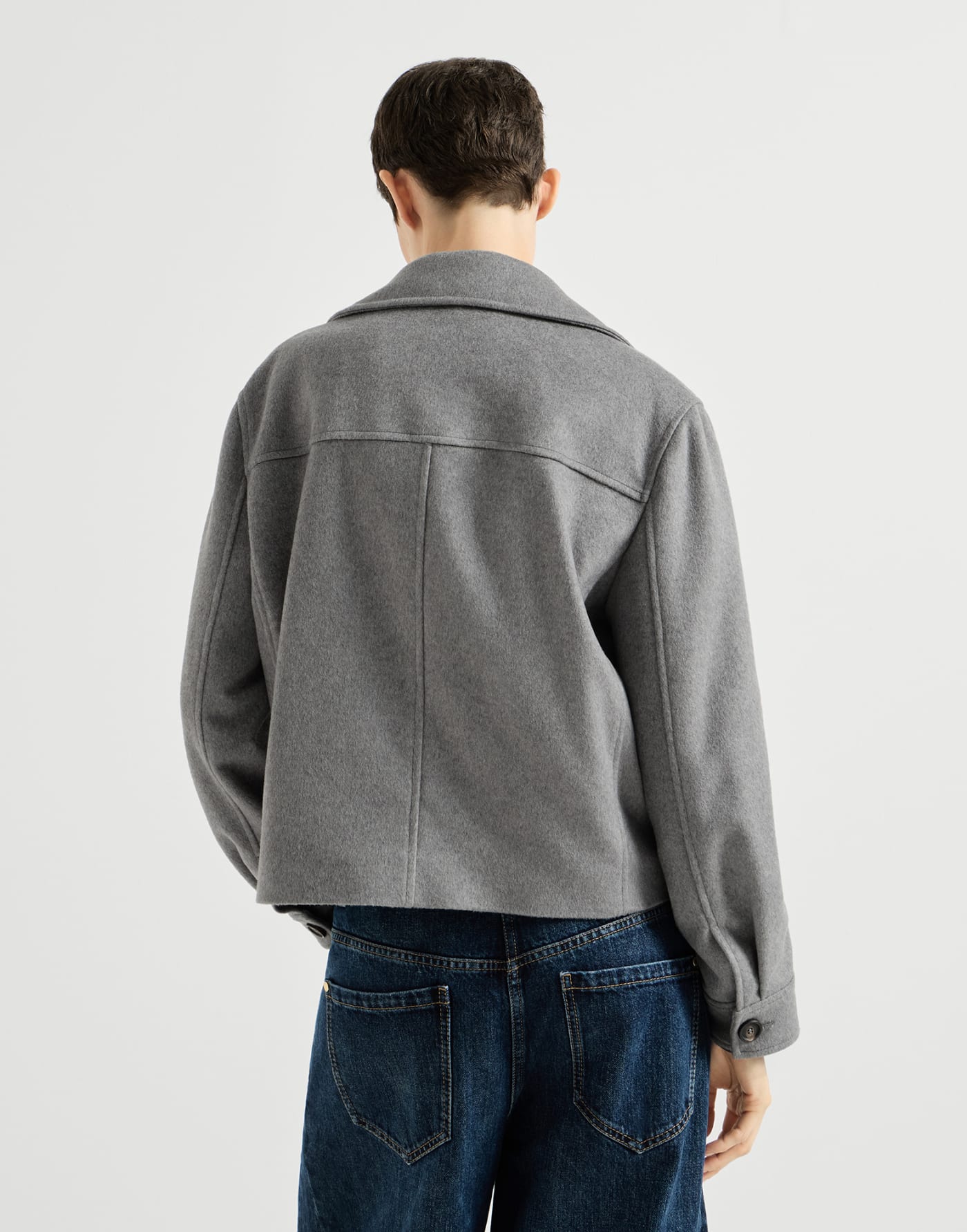 Outerwear in beaver di vicuña Grigio Donna - Brunello Cucinelli