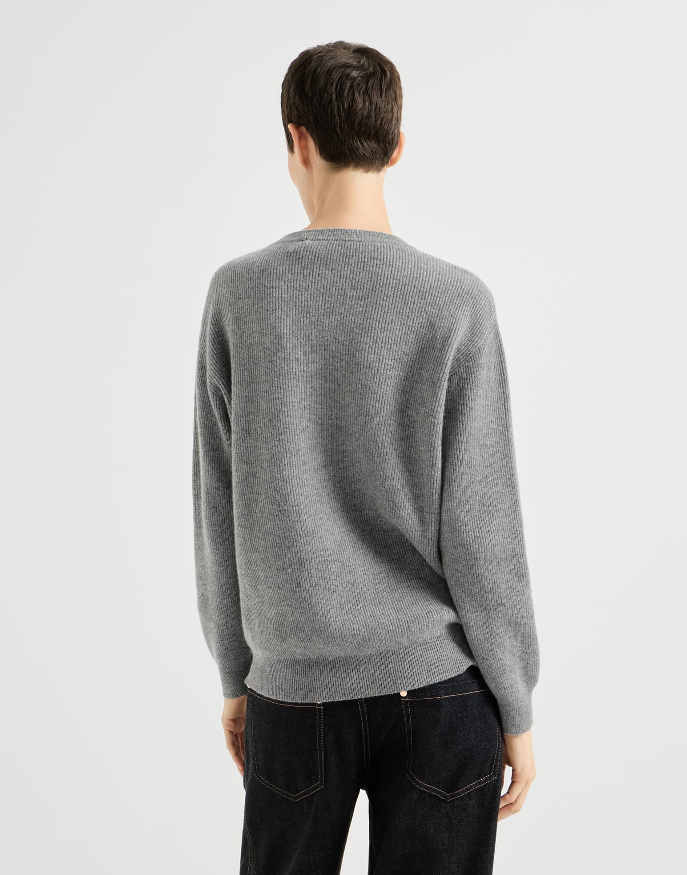 Maglia in cashmere e vicuña Grigio Donna - Brunello Cucinelli