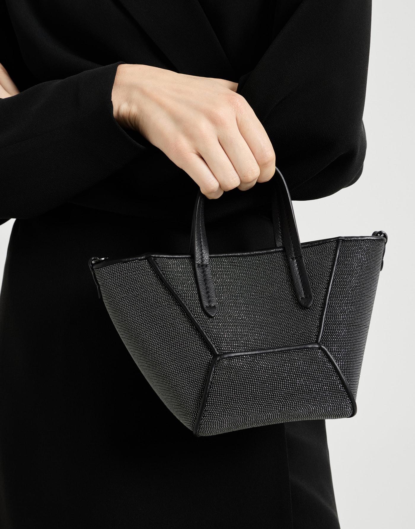 Precious BC Duo mini bag Black Woman - Brunello Cucinelli